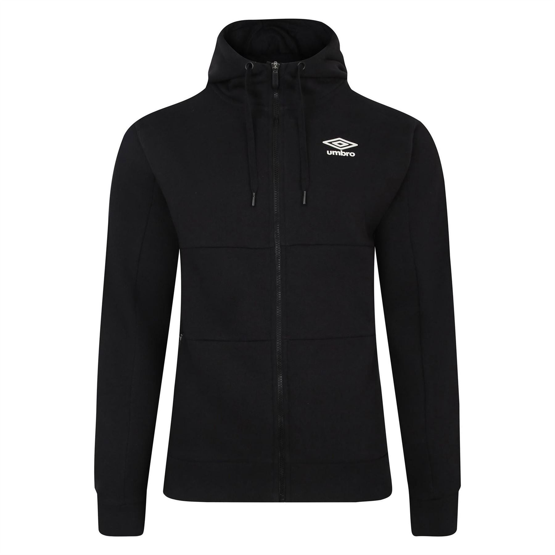 Umbro Hooded Neck Ribbed Cuff Full Zipper Sweatshirt Jacket