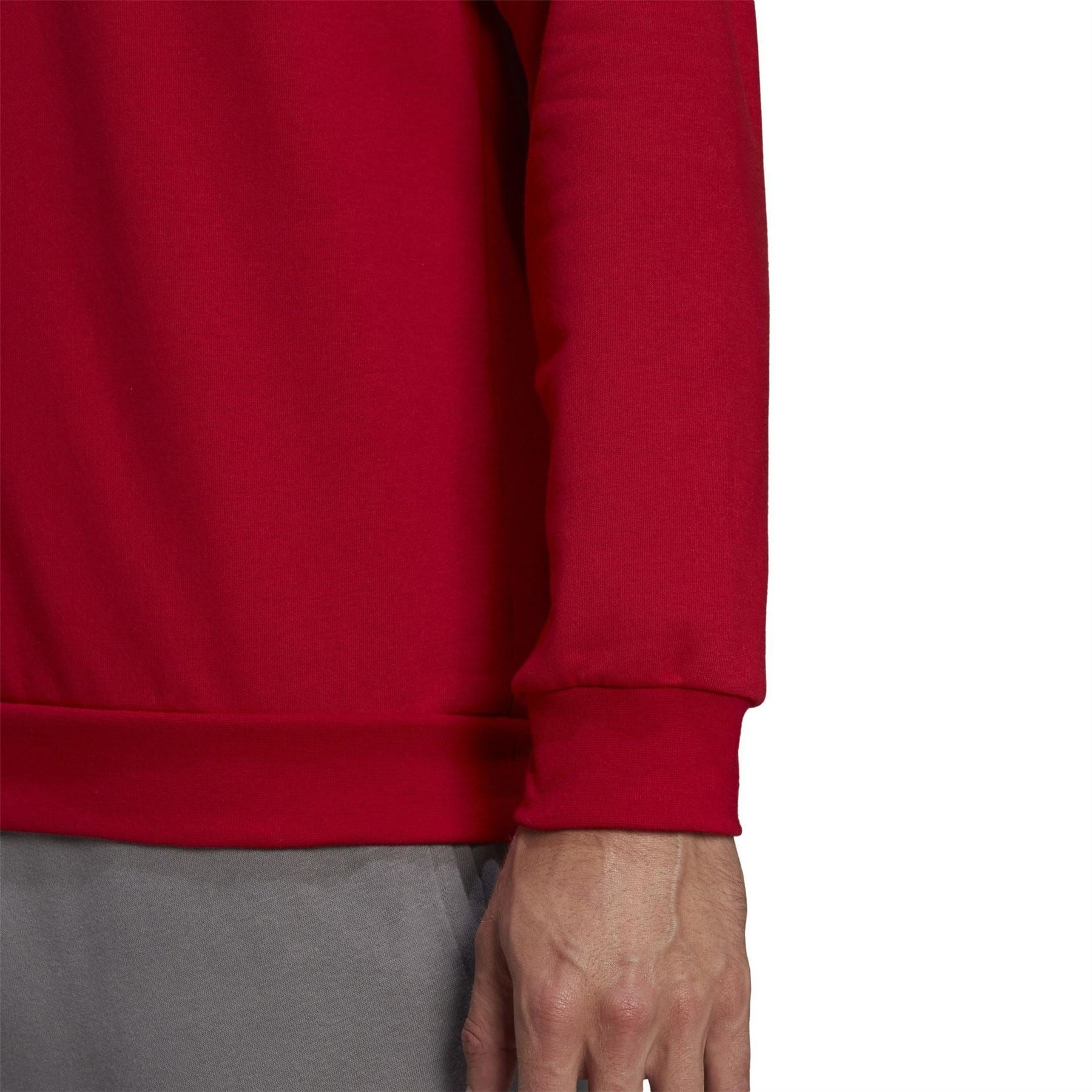 adidas Crew Neck Ribbed Collar Long Sleeve Sweatshirt