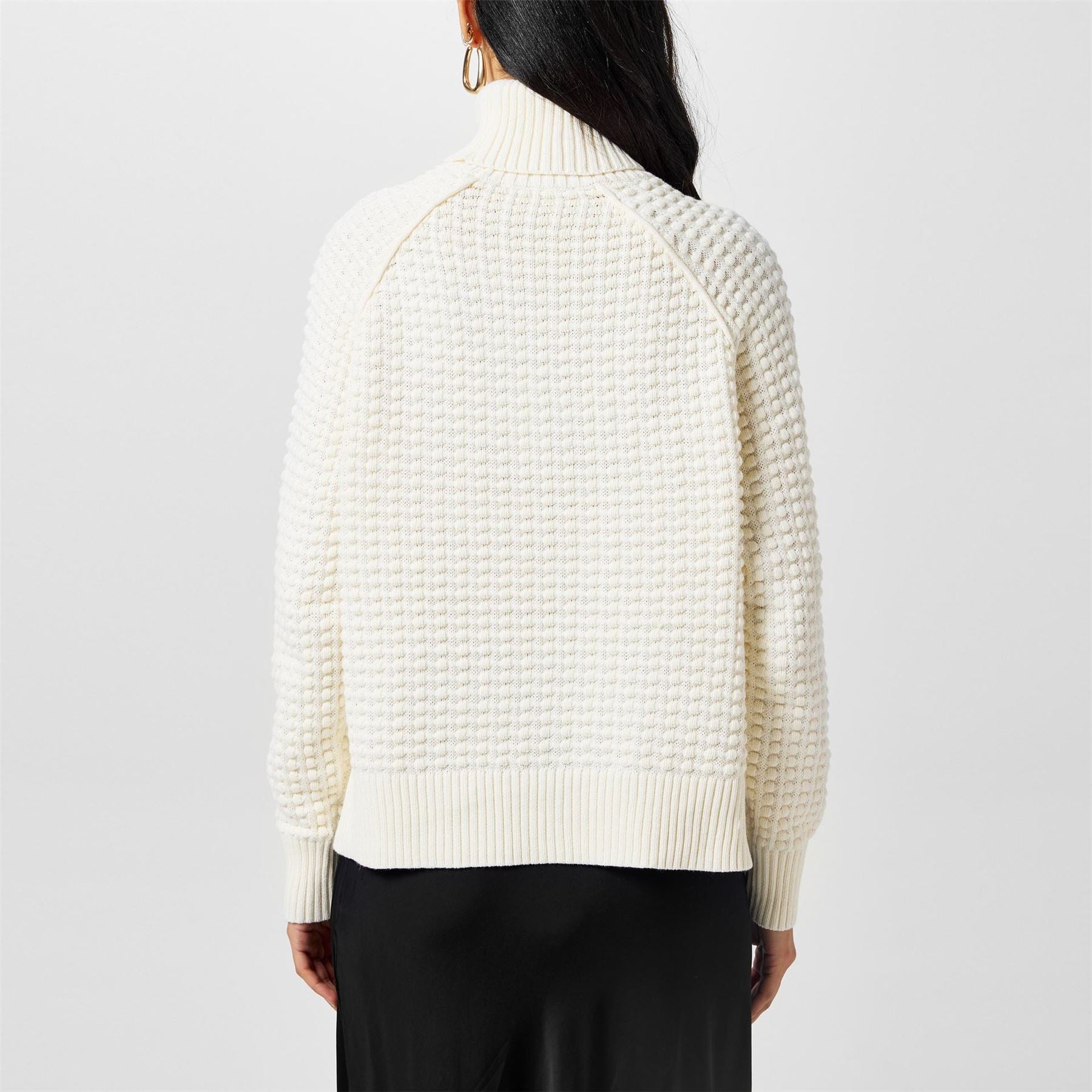 French Connection Keya Popcorn Knitted Mozart Crew Neck Jumper
