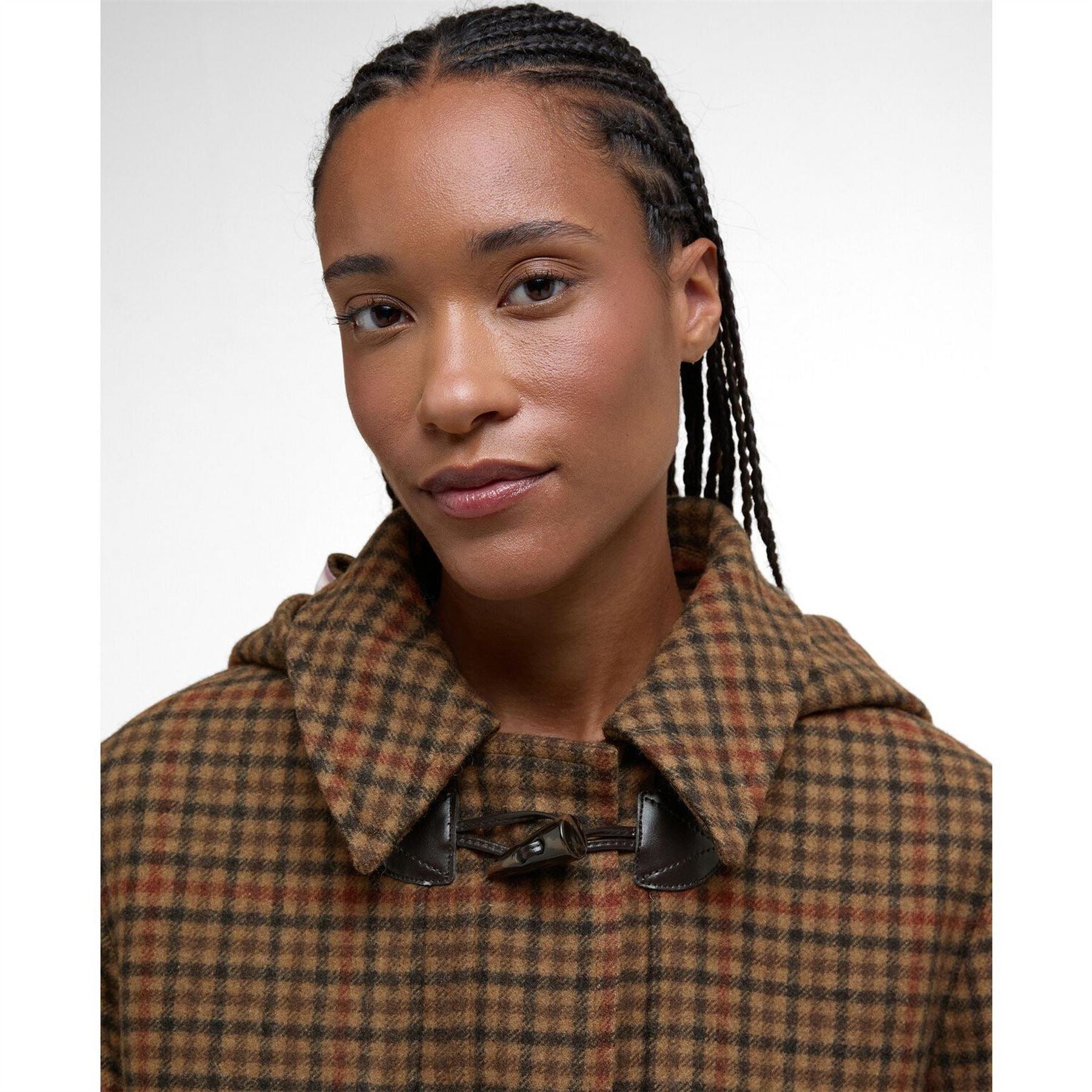 Barbour B.li Melody Check Duffle Coat