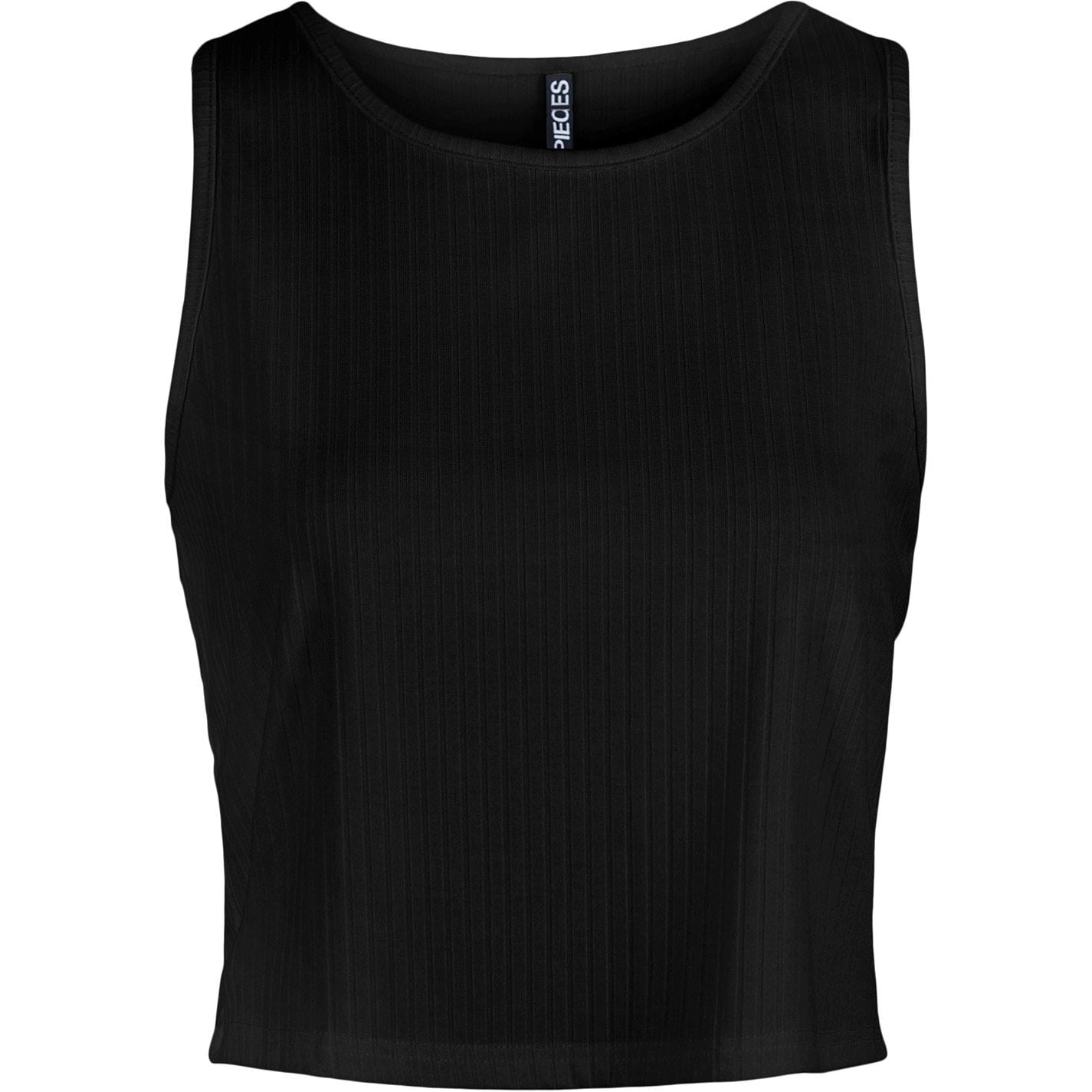 Pieces Cropped Sleeveless Regular Fit Tank