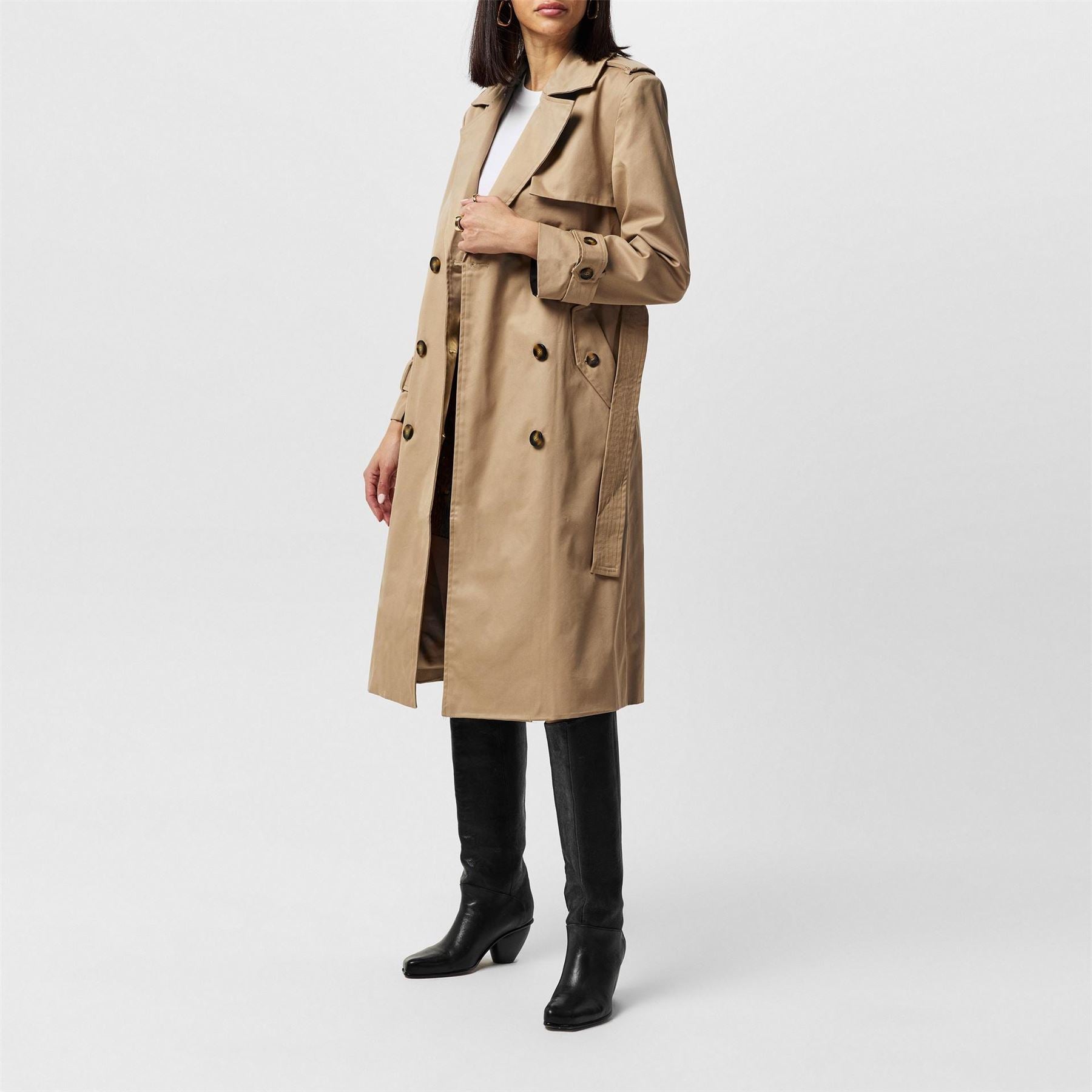 French Connection Coco Trench Relaxed Fit Coat