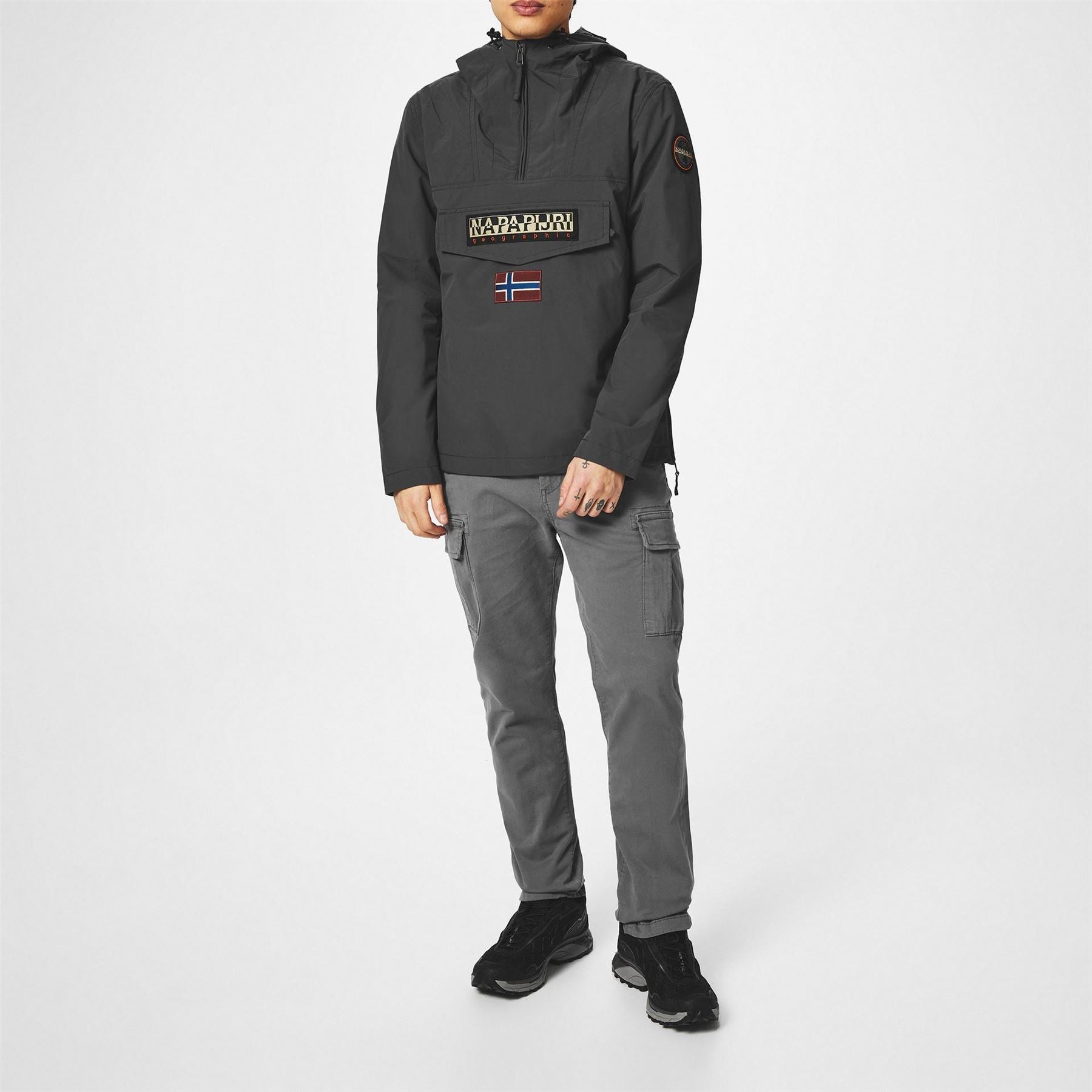 Napapijri Rainforest Water Resistant Hooded Long Sleeve Rain Anorak