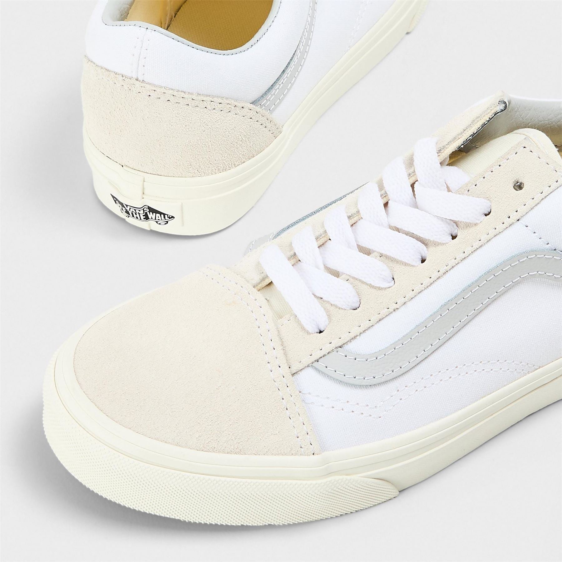 Vans Adults Old Skool Tone Marshmallow White Canvasas Low Trainers