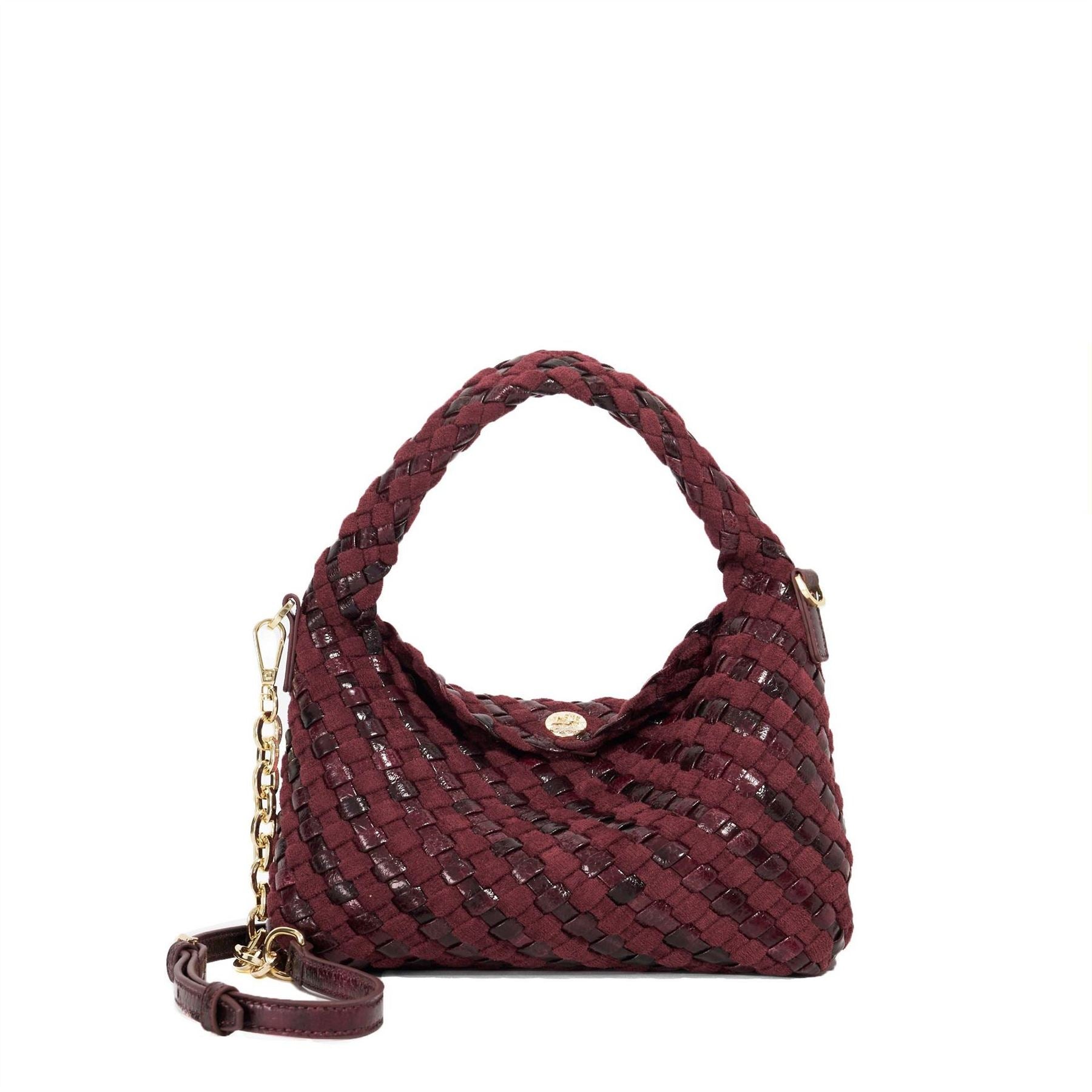 Dune London Dinkydeliberate Basket Weave Hobo Bag with Chain