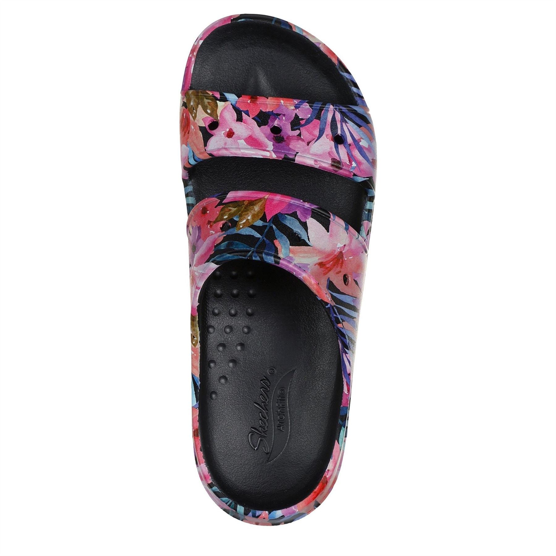 Skechers Archfitwave Closed Toe Leaf Print Shuv Sandals