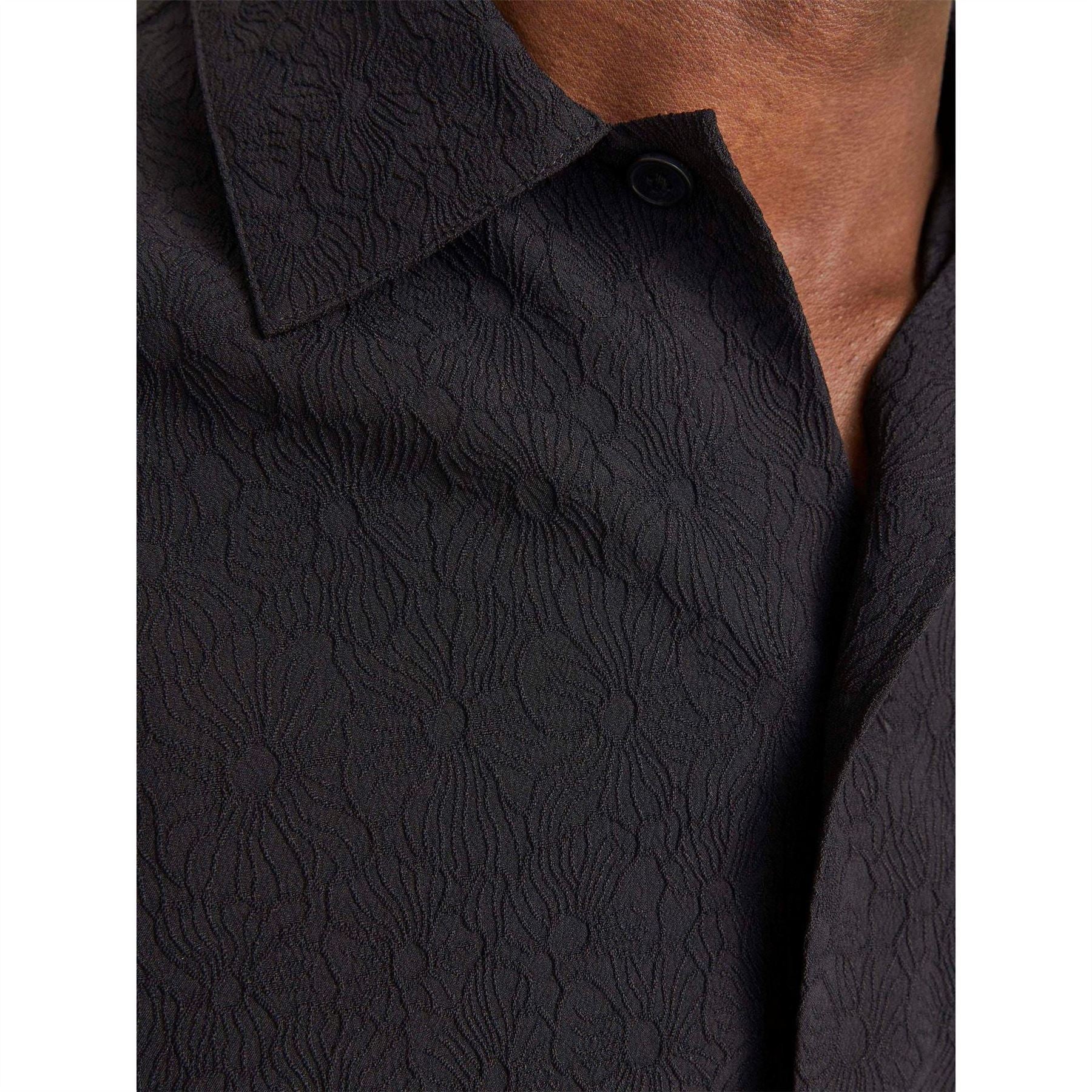 Jack and Jones Jacquard Long Sleeve Plain Shirt