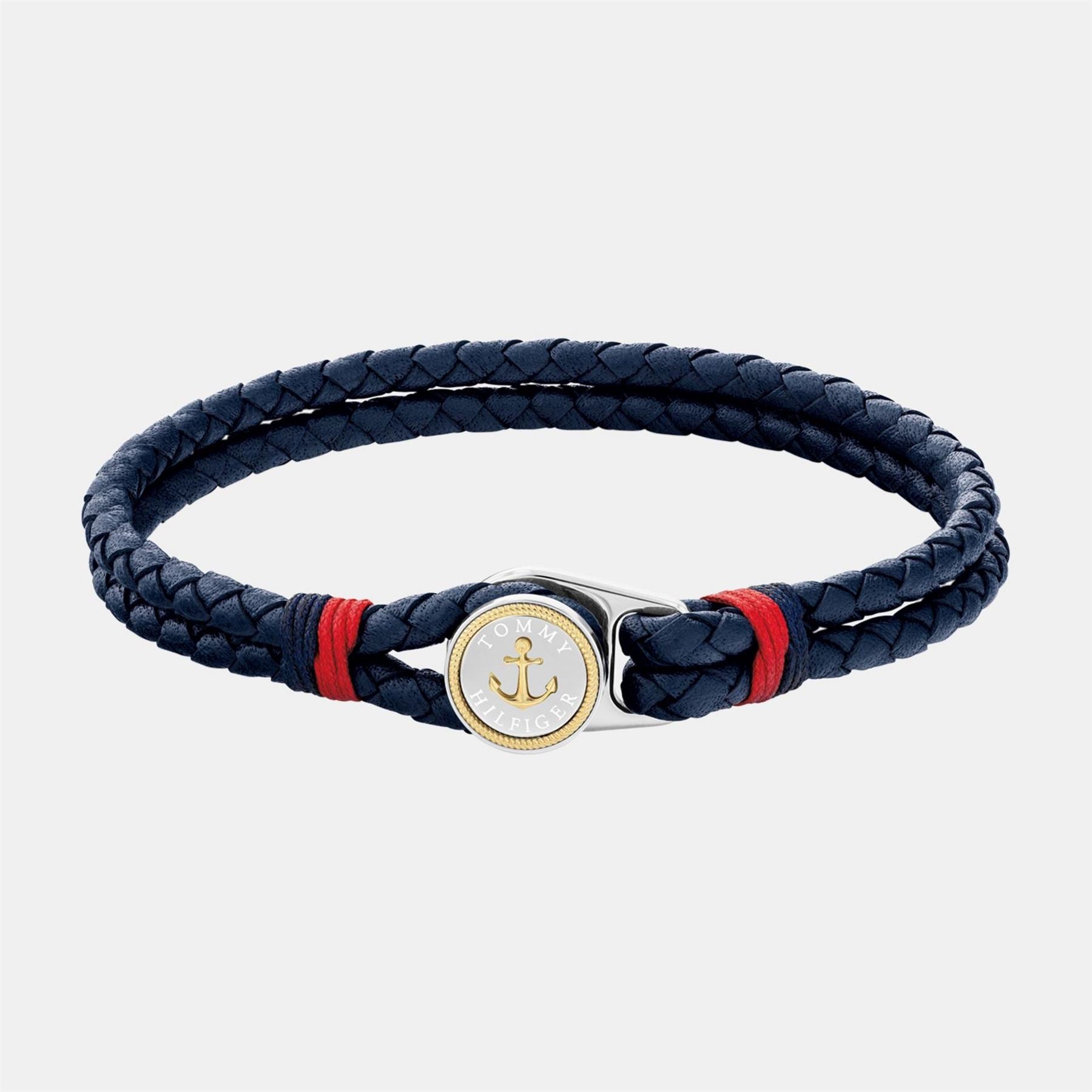 Tommy Hilfiger Hilfiger Men’s Nautical Leather Bracelet