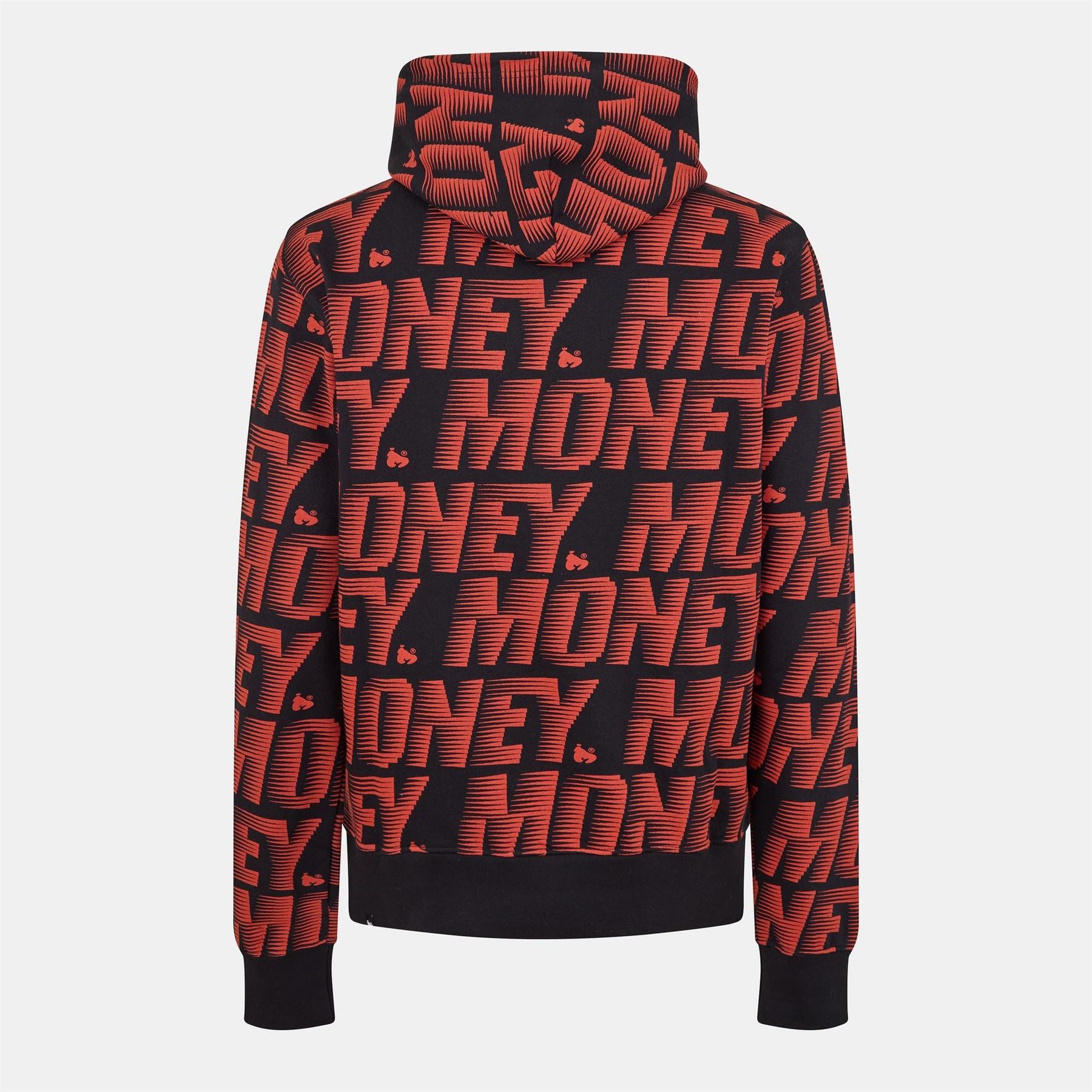 Money Zoom Lettering Hooded Neck Sweatshirt