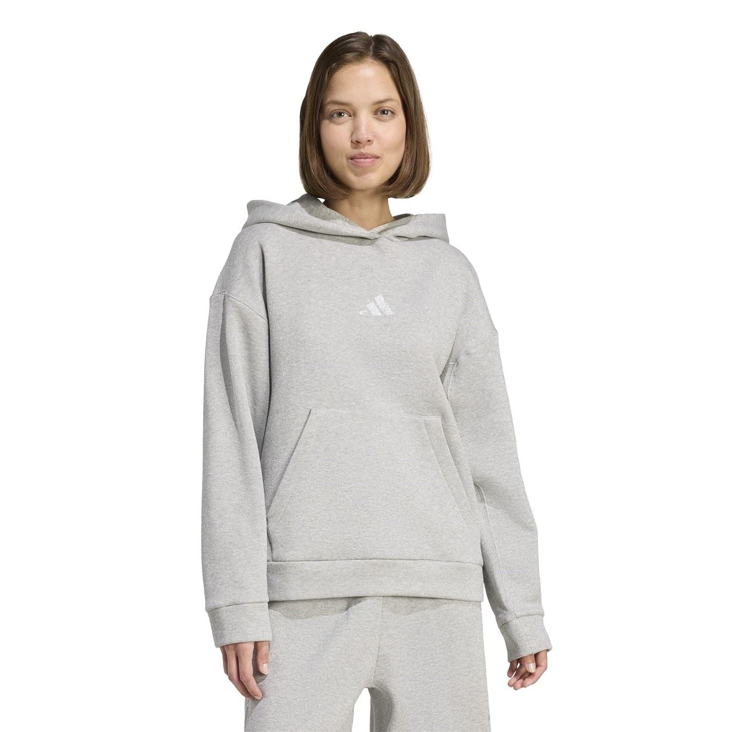 adidas Glitter Hooded Neck Long Sleeve Sweatshirt
