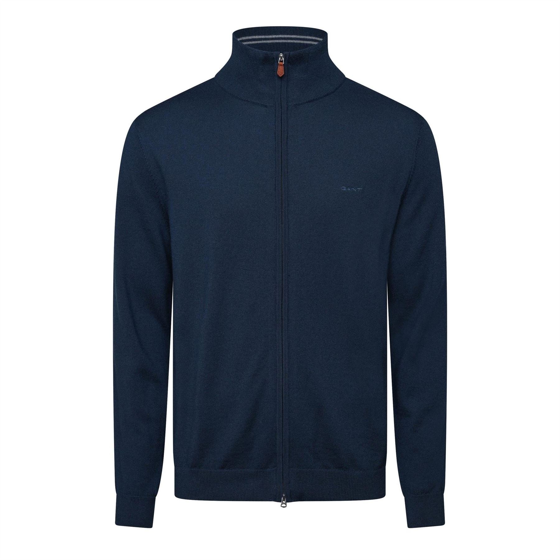 Gant Cotton Texture Full Zip Fleece Top