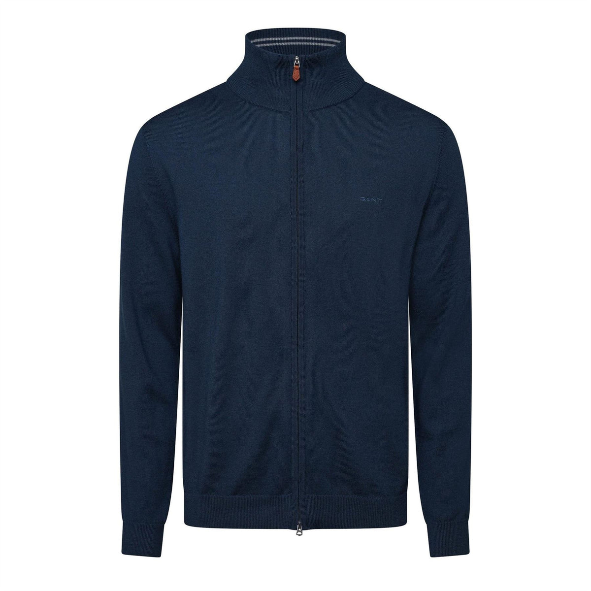 Gant Cotton Texture Full Zip Fleece Top