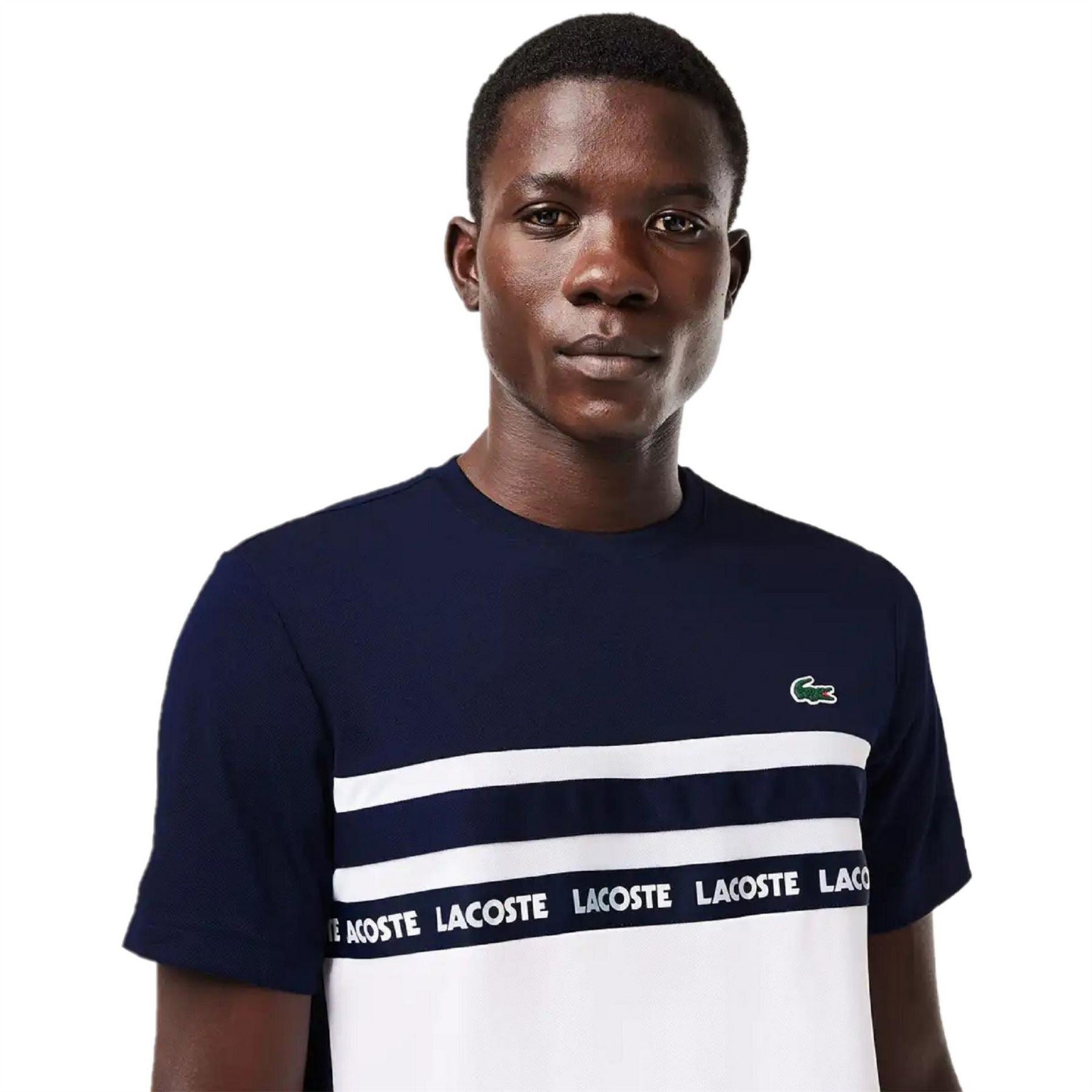 Lacoste Color Block Crew Neck Regular Fit T-Shirt