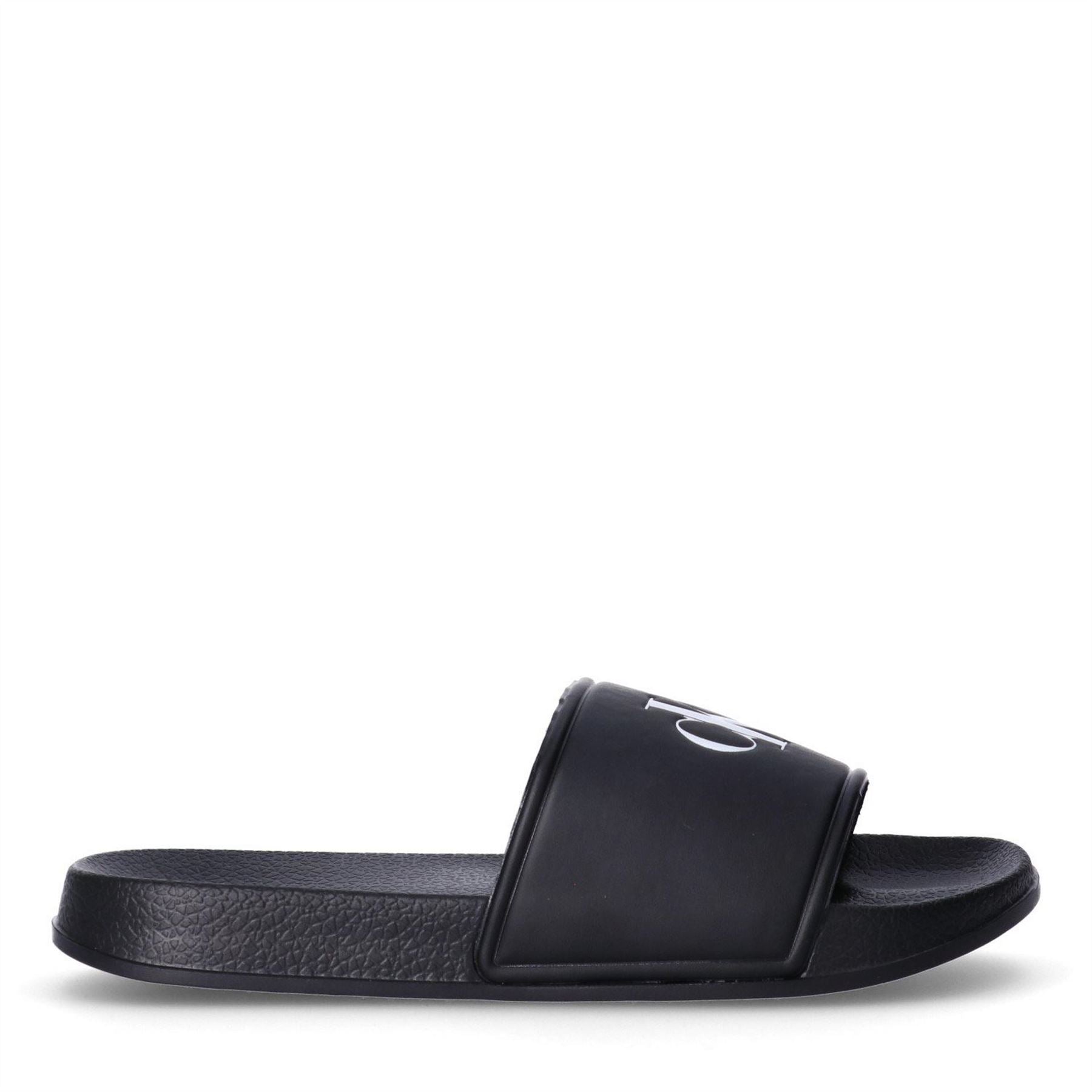 Calvin Klein Jeans Junior Open Toe Logo Print Slides