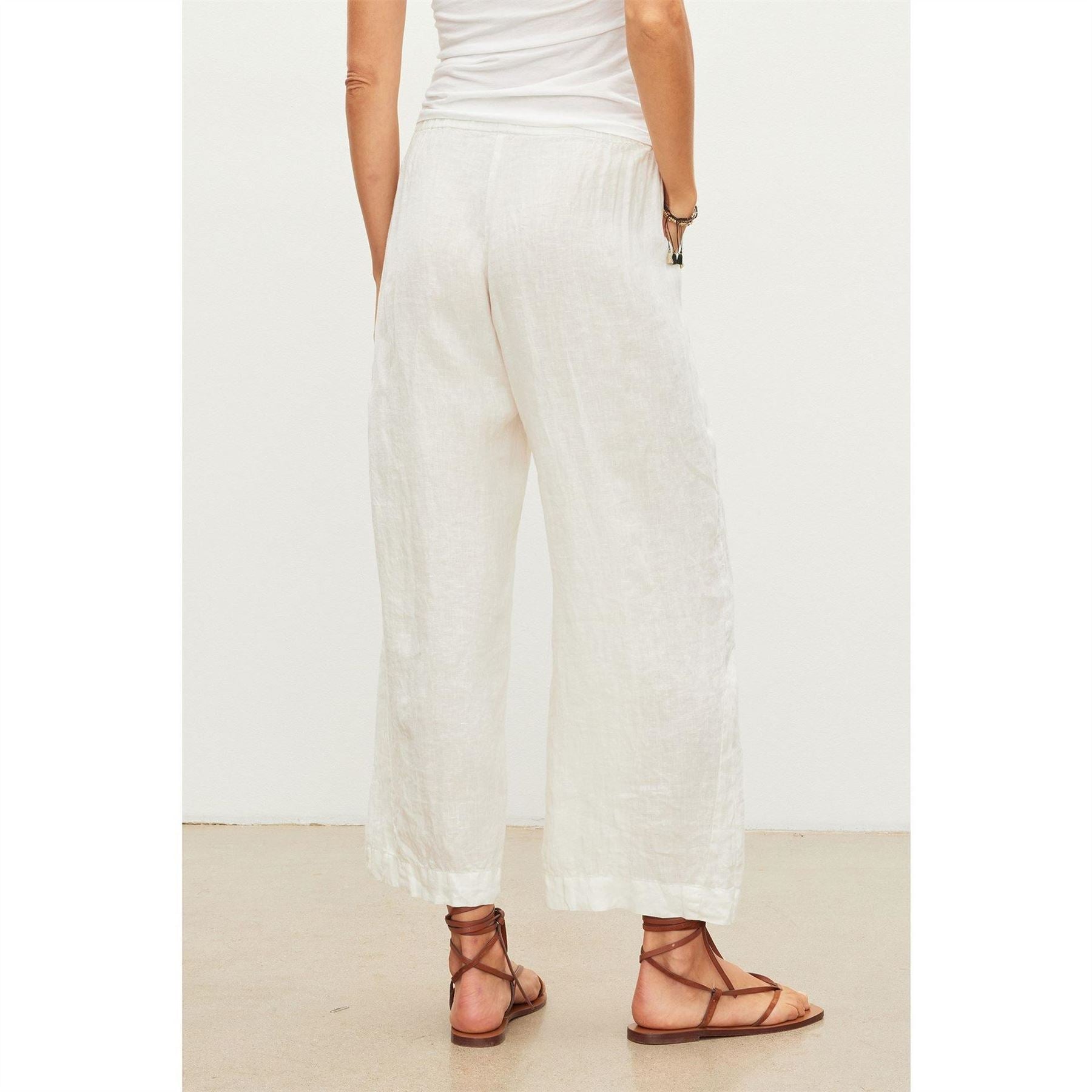 Velvet by Graham and Spencer Solid Patterned Wide Leg Trousers