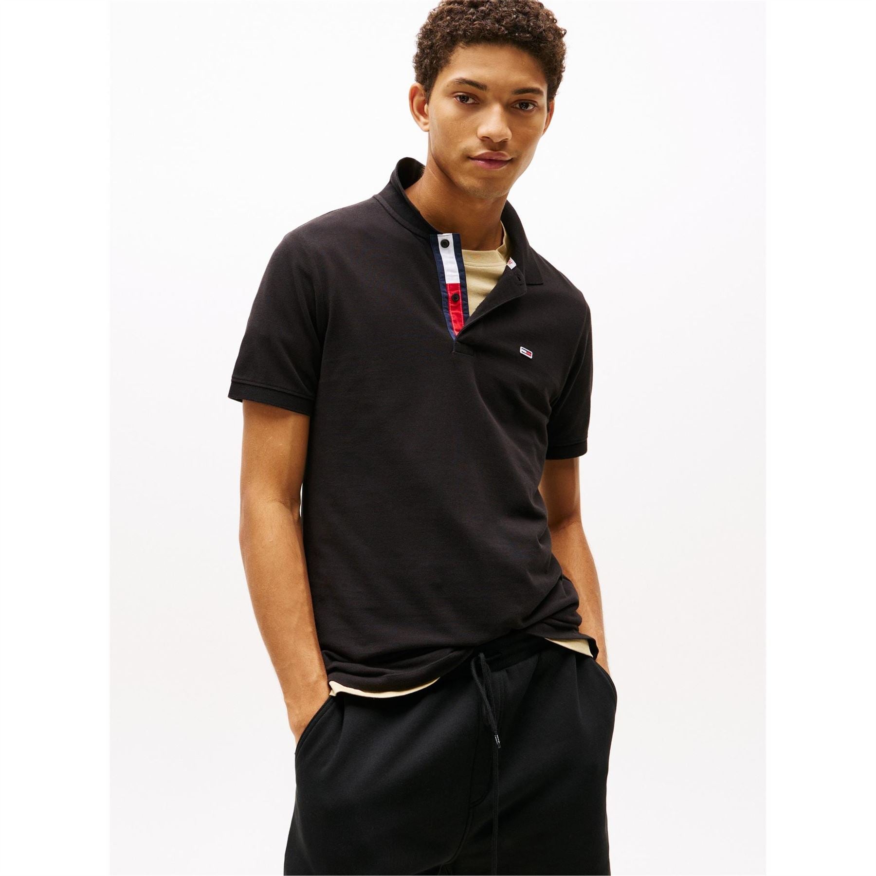 Tommy Jeans Mens Jeans Tjm Slim Placket Polo Shirt