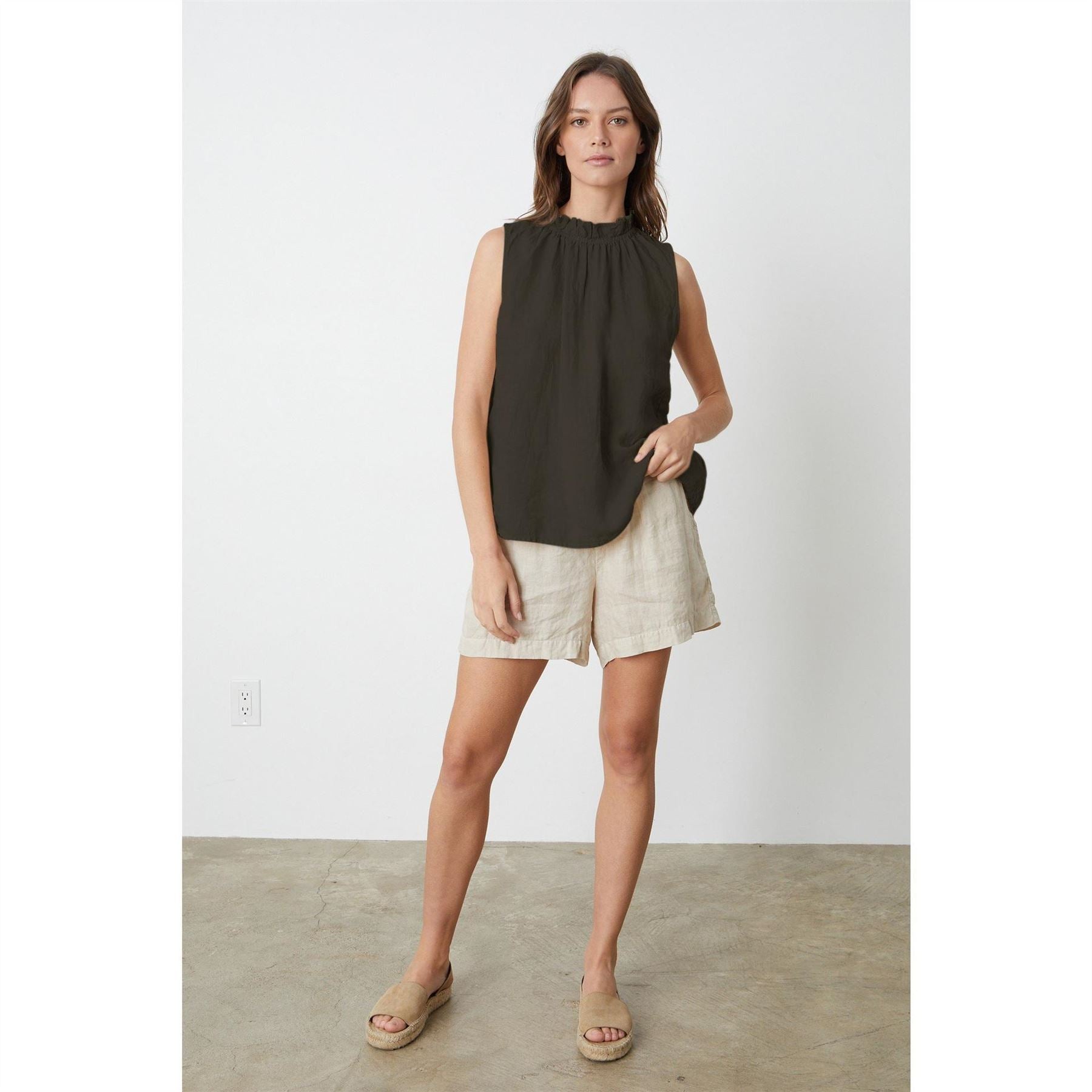 Velvet by Graham and Spencer Regular Fit High Neck Blouse
