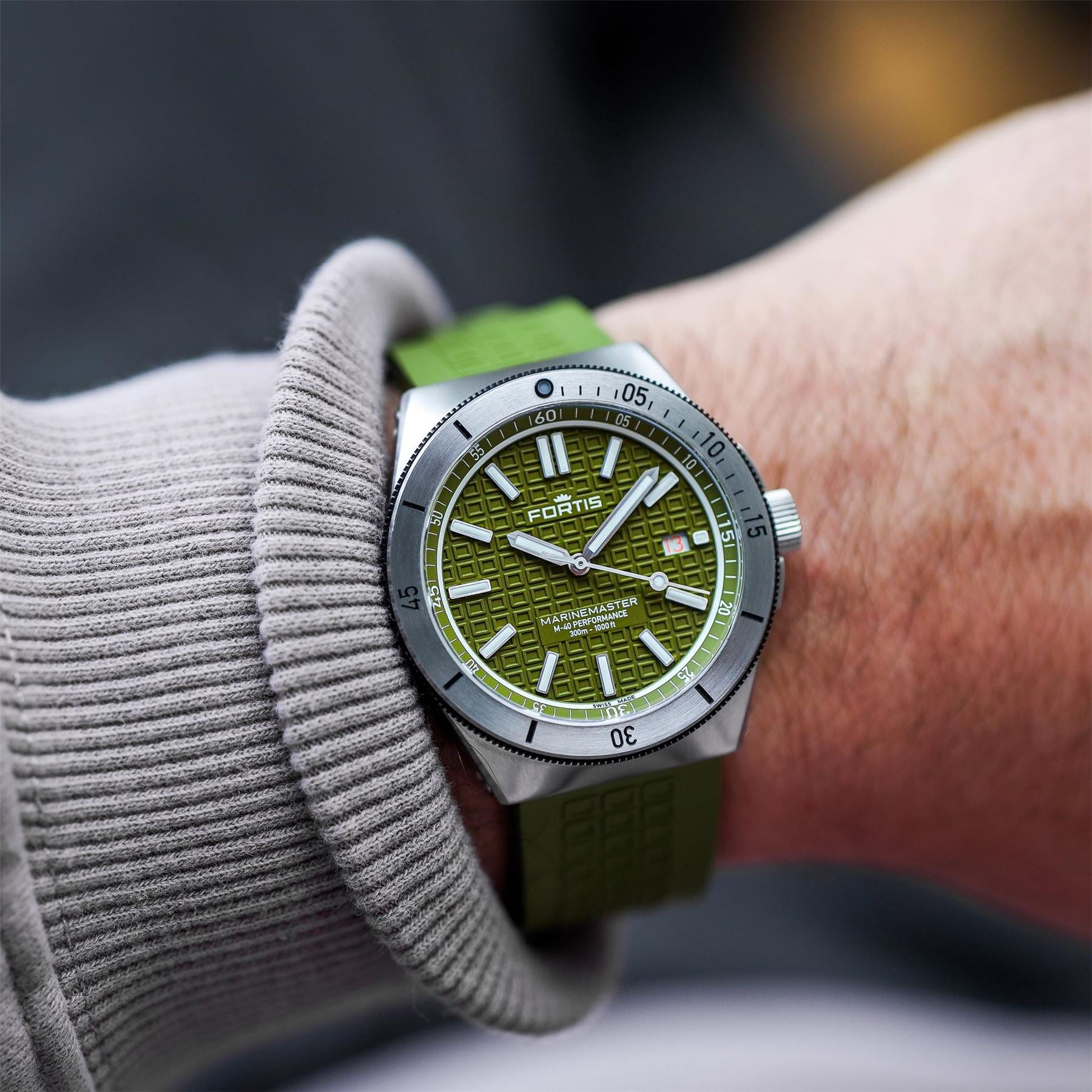 Fortis Marinemaster Automatic Stainless Steel 300M Water Resistant Auto Analogue Watch