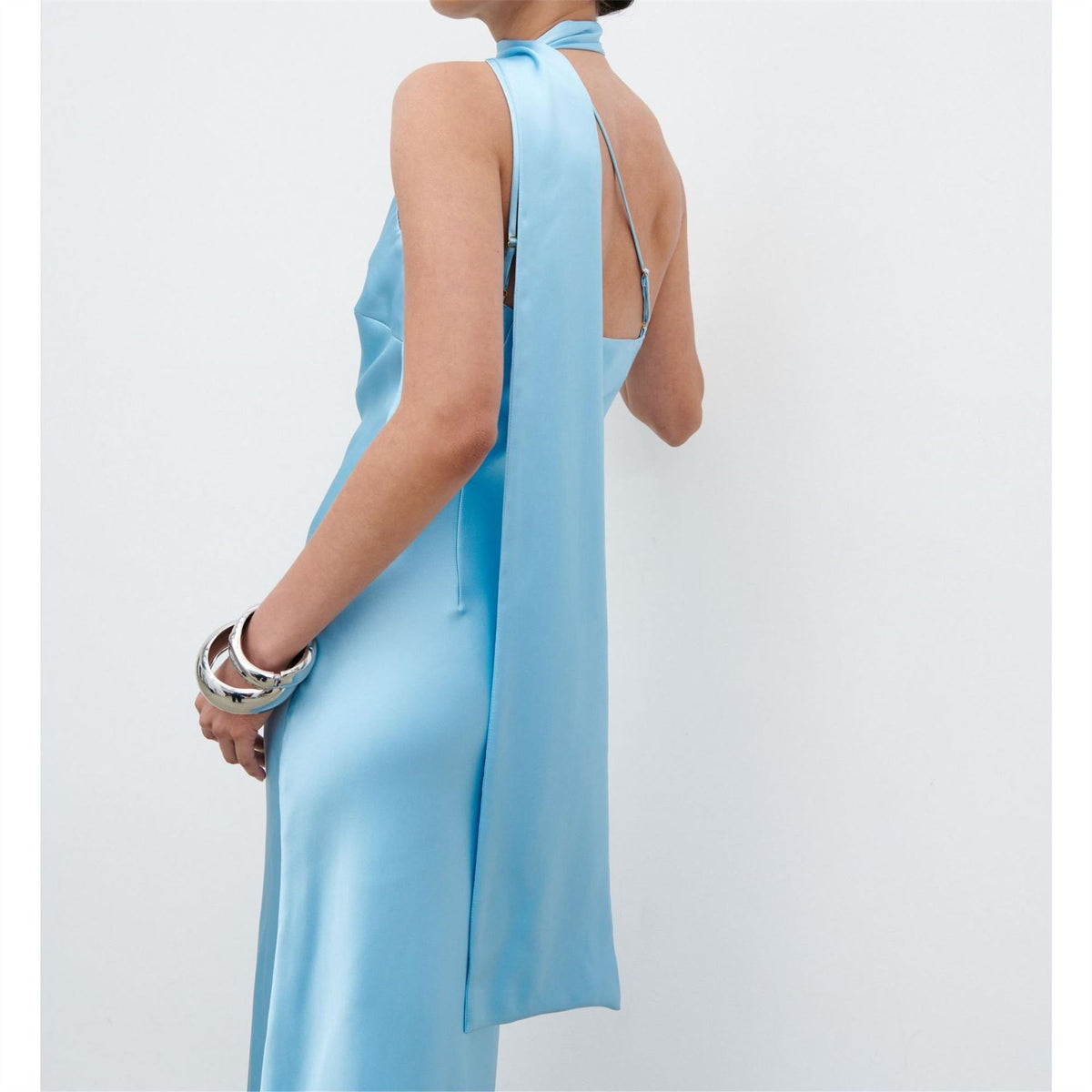 Pretty Lavish Sheree One Shoulder Scarf Long Maxi Dress