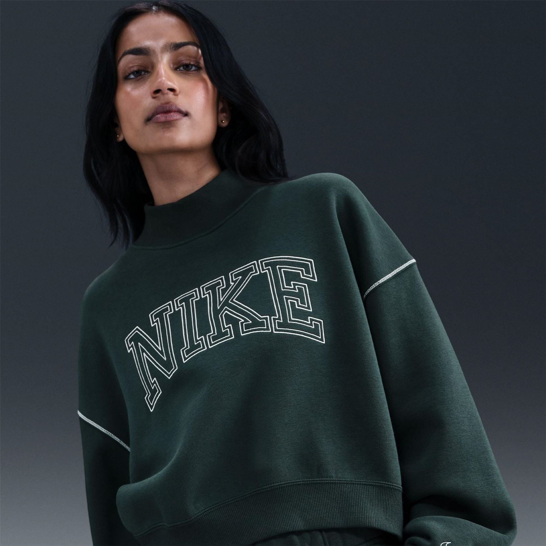 Nike Speed Mock Neck High Collar Long Sleeve Sweatshirt