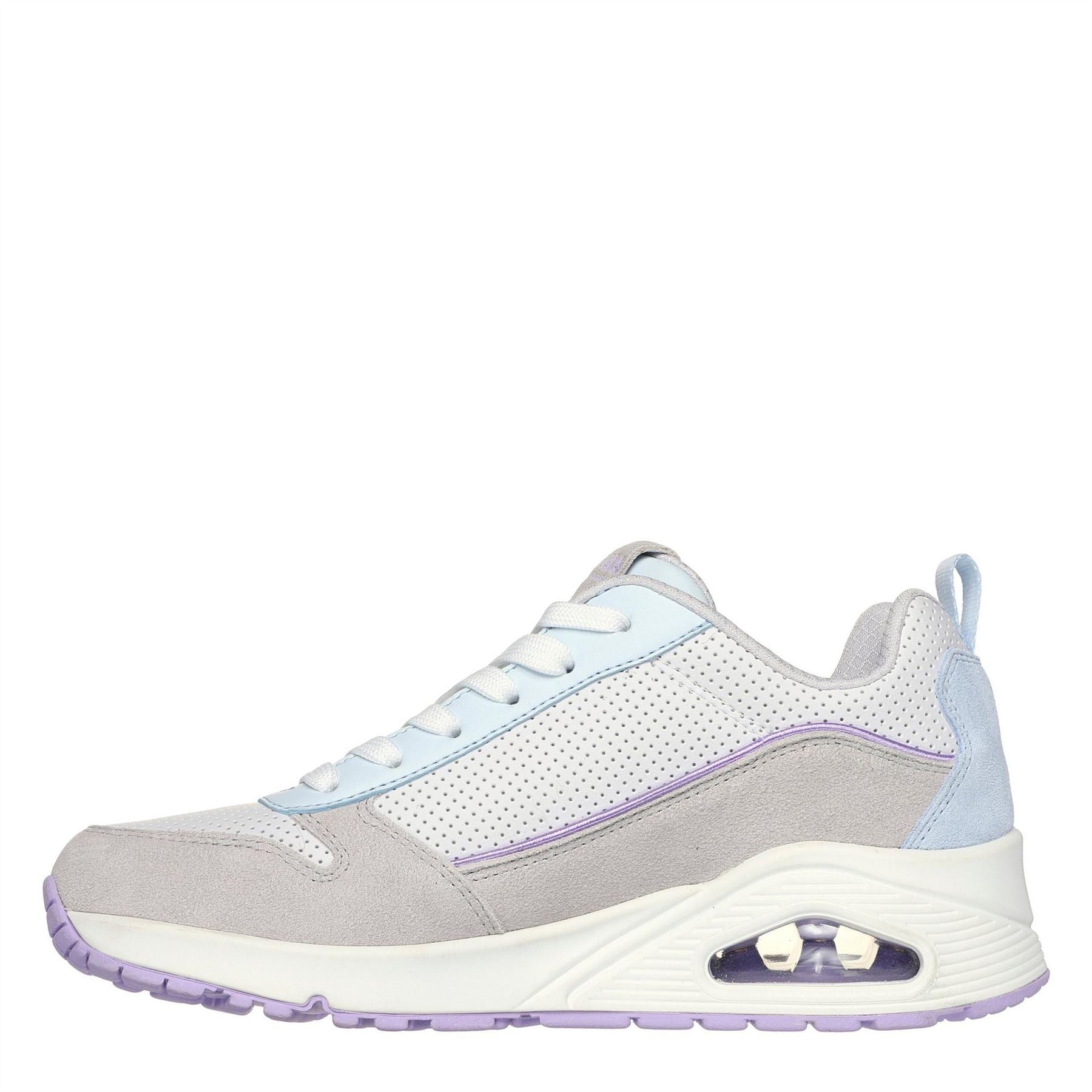 Skechers  And  Perforated Duraleather Lace Low Top Trainers Girls