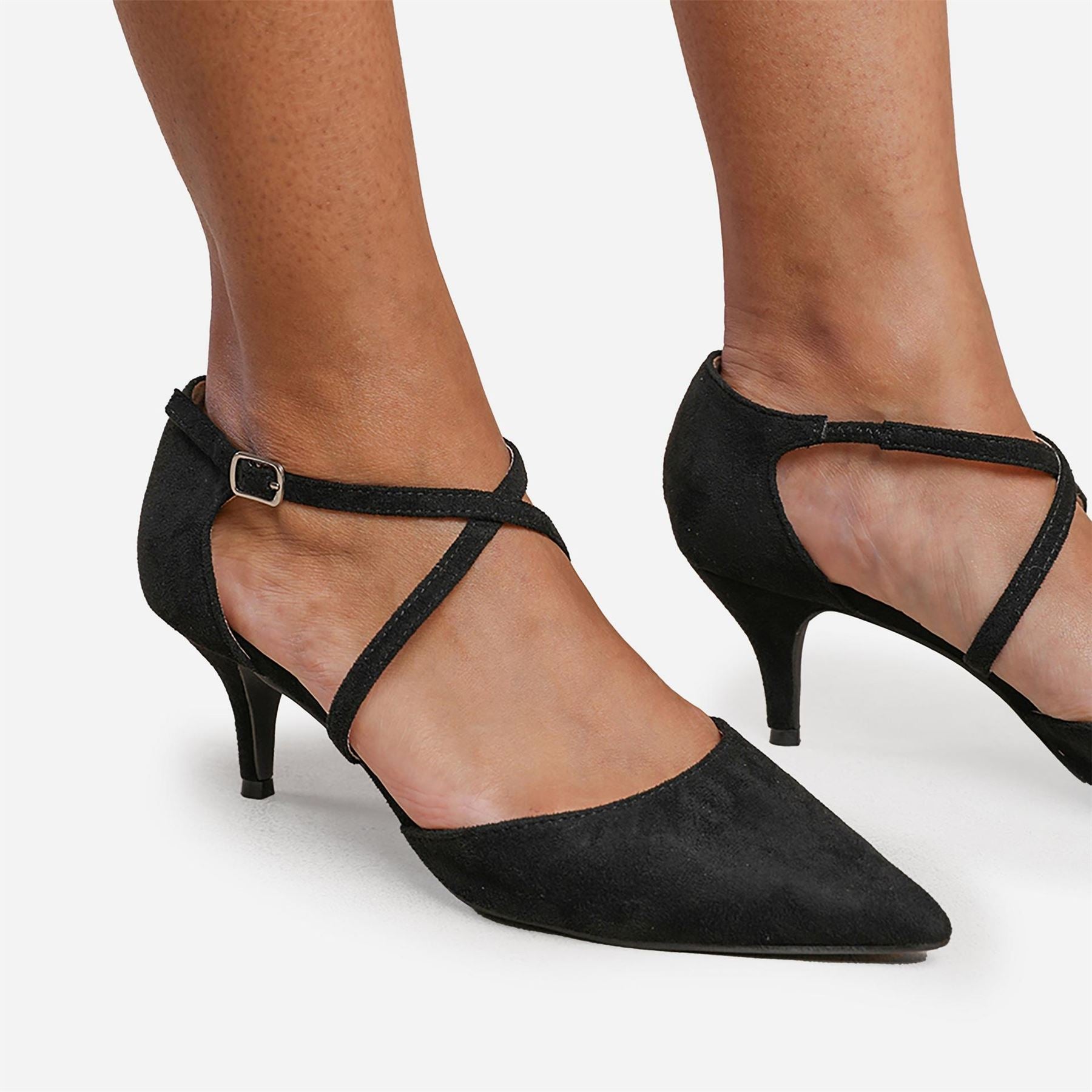 Wheres That From Faux Suede Kennedi Low Kitten Heels Ladies