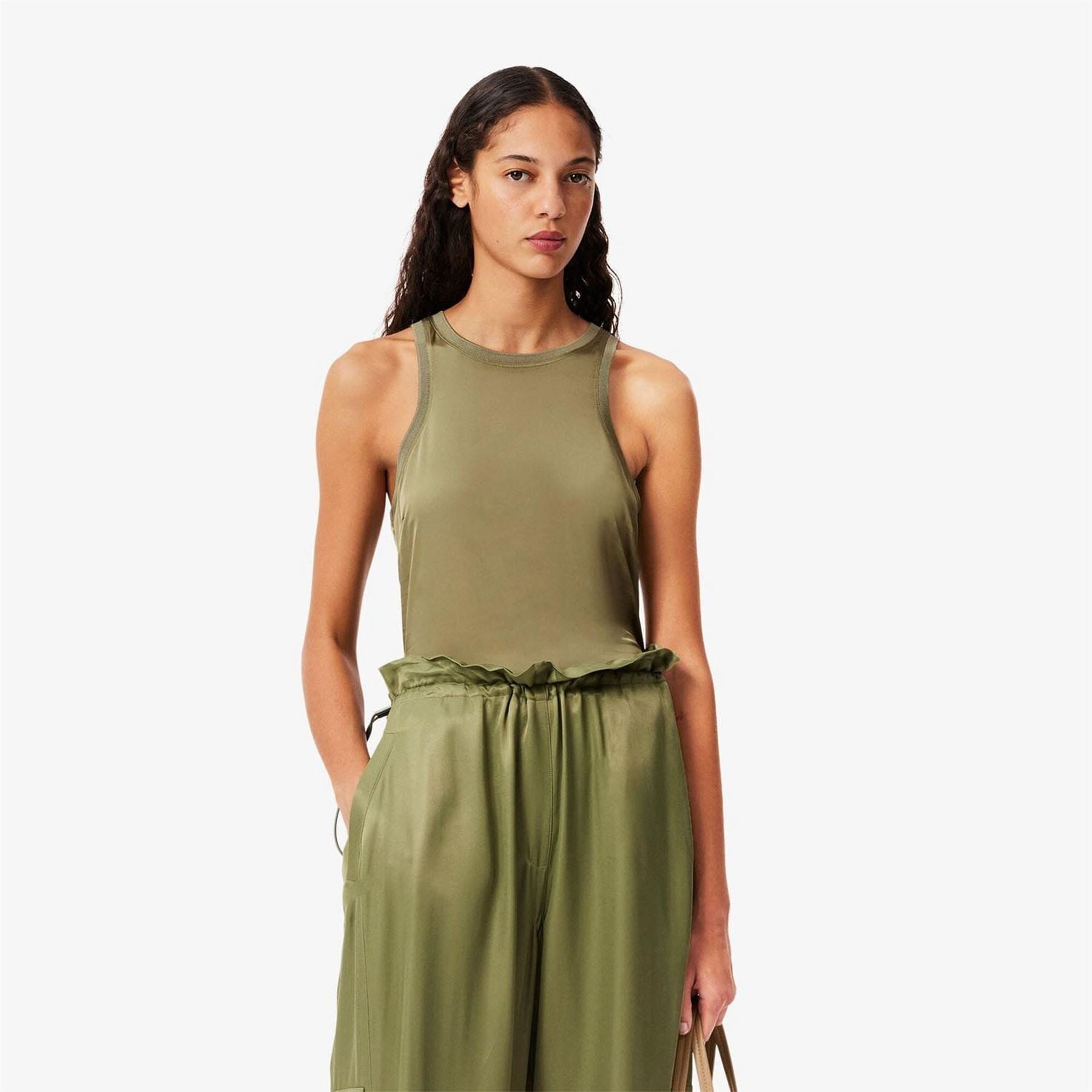 Lacoste Fit Fluid Satin Tank Top