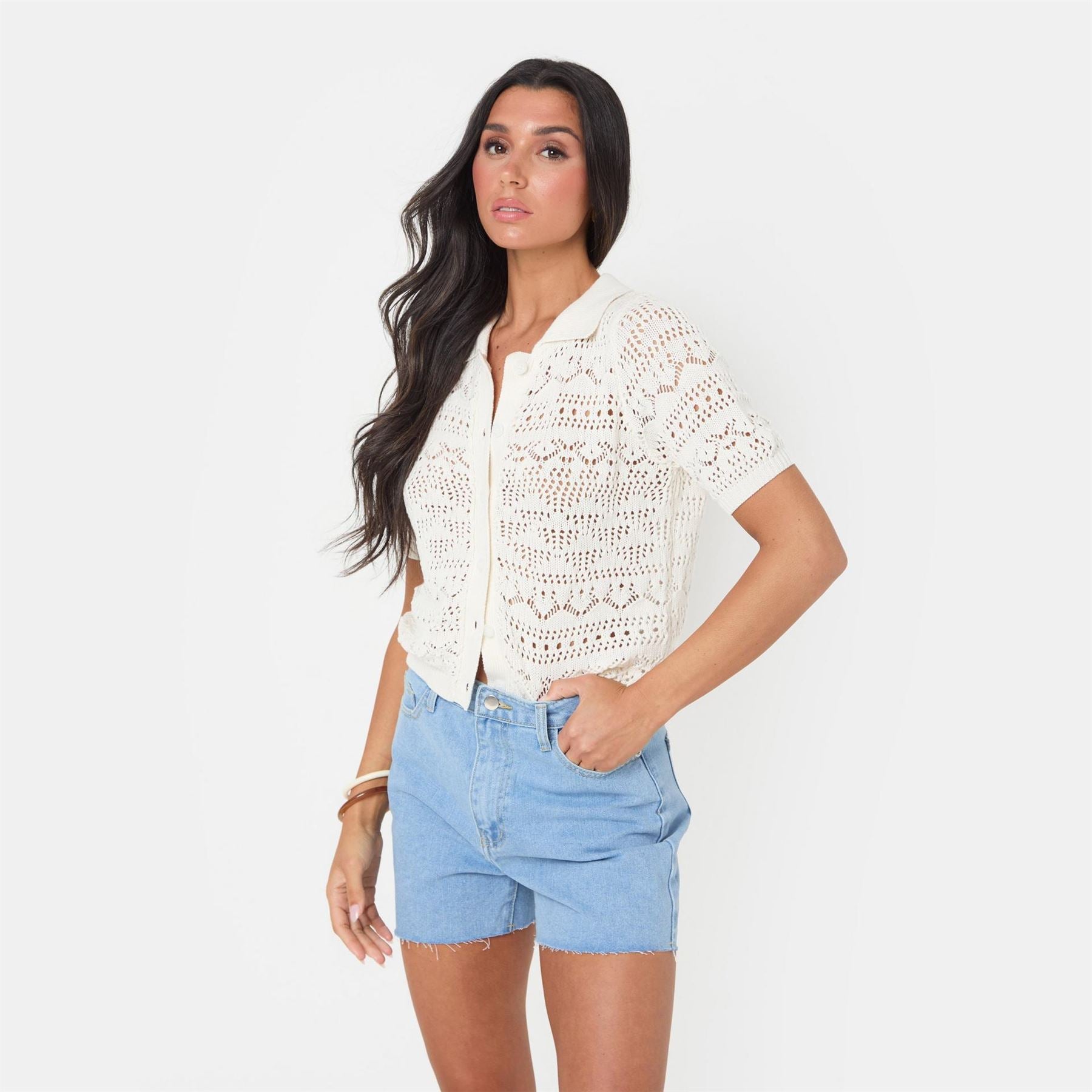 I Saw It First Crochet Lace Top