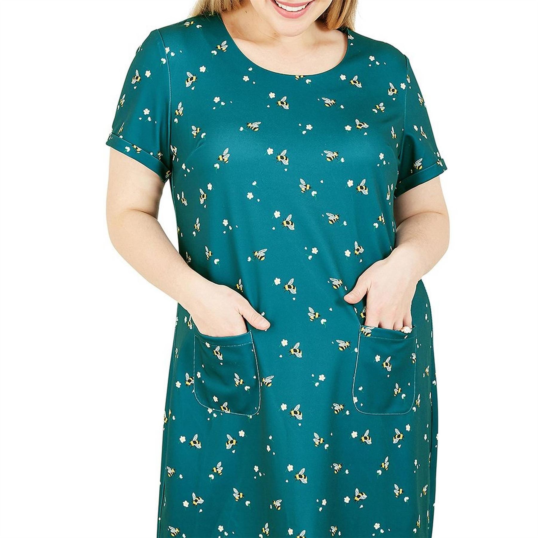 Yumi Plus Size Bee Daisy Tunic Dress