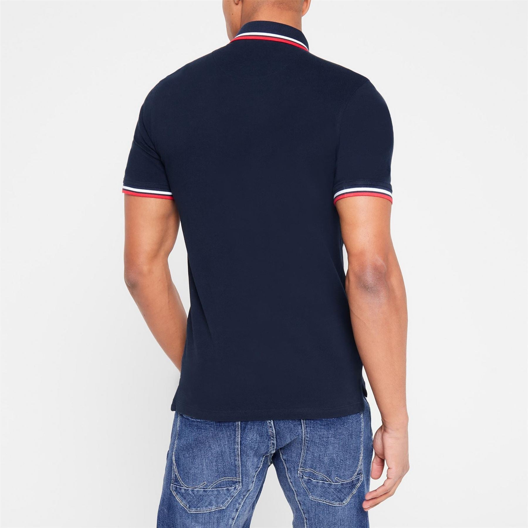 Jack and Jones Paulos Tipped Pique Short Sleeve Polo Shirt