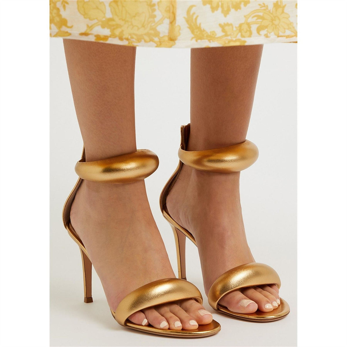 Gianvito Rossi Nappa Silk Sandal 85mm