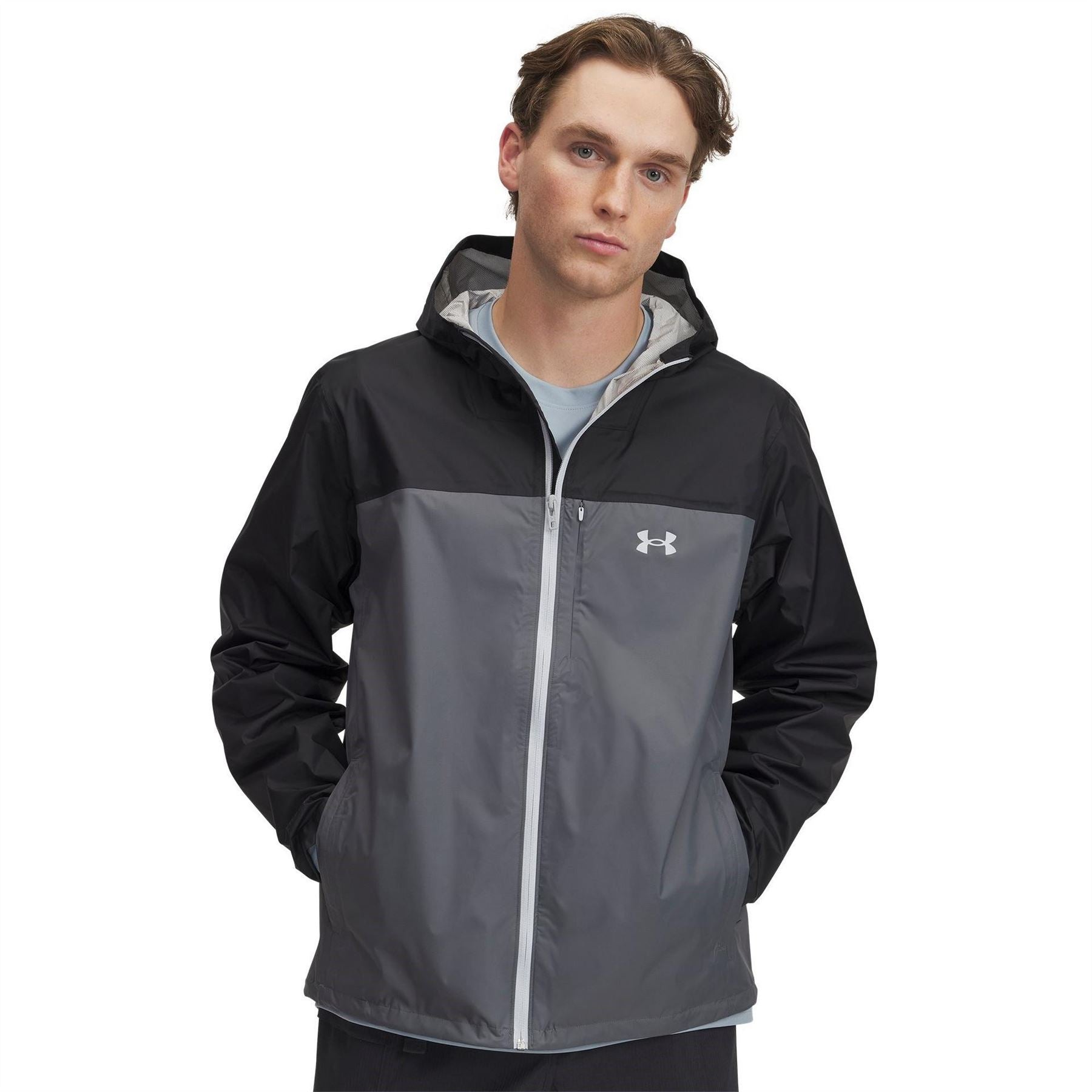 Under Armour Mens Armour Cloudstrike Colorblock Jacket Waterproof Jacket