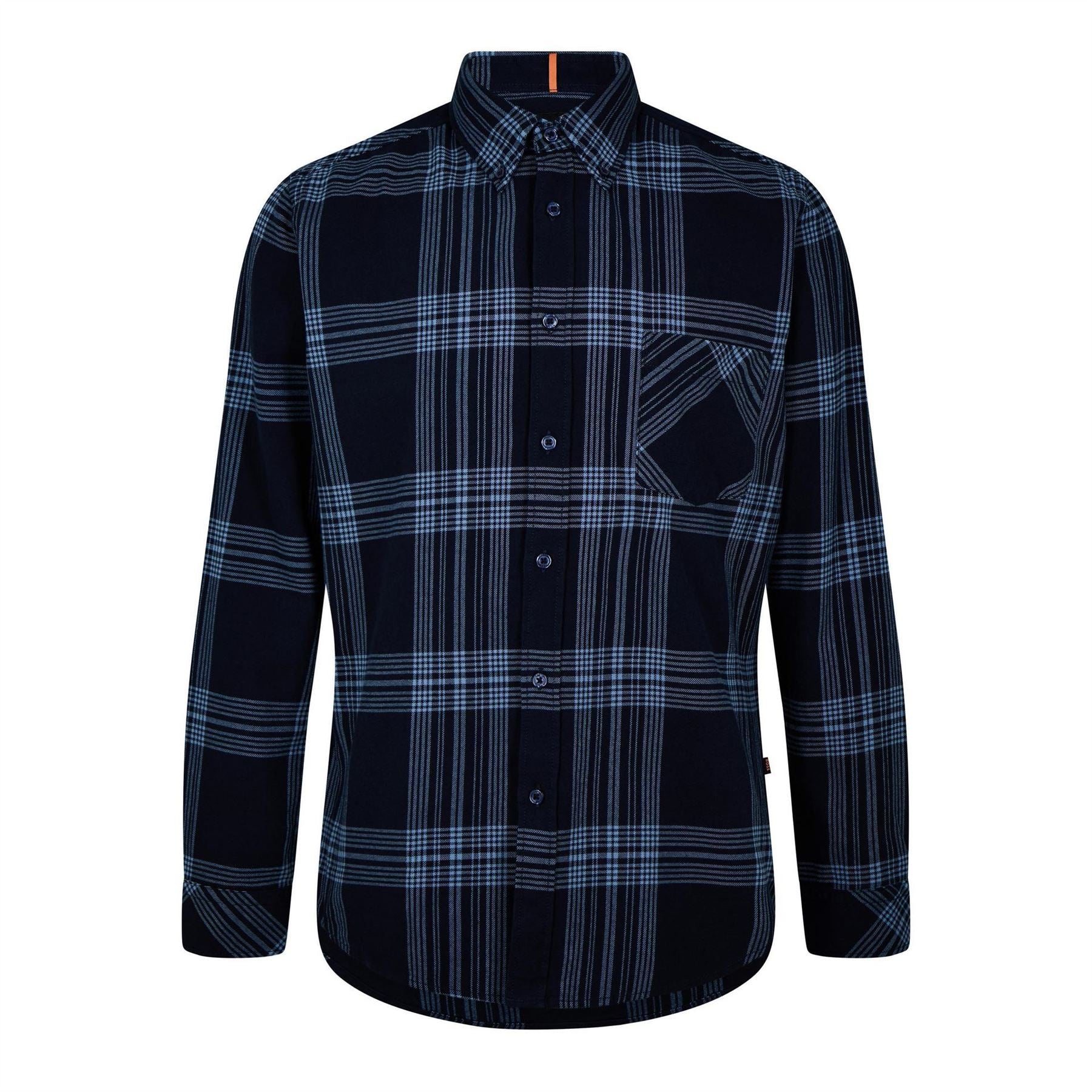 Boss Rickert M Orange Long Sleeve Patterned Shirt