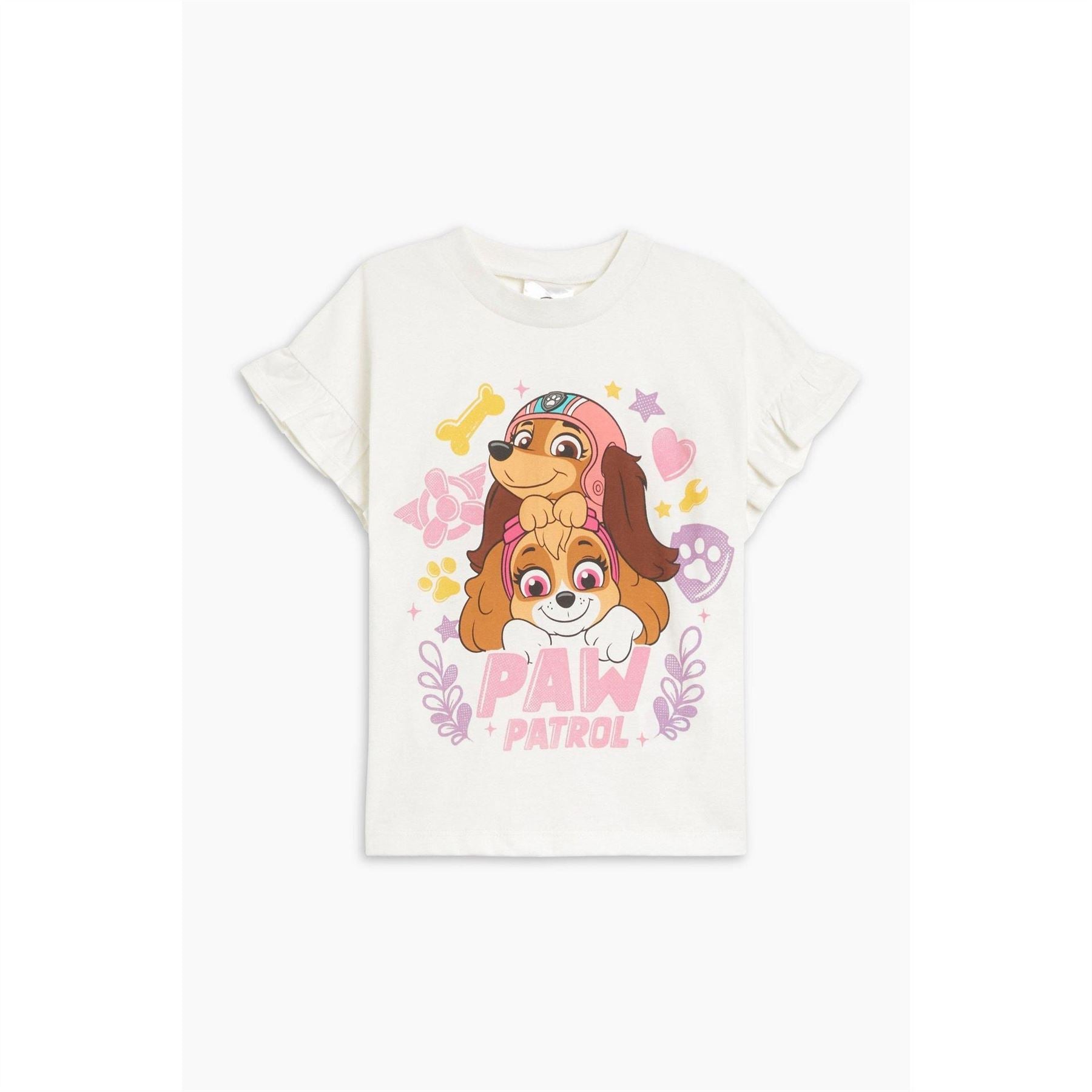 Character Paw Patrol Frill Crew Neck Short Sleeve T-Shirt and Legging Set