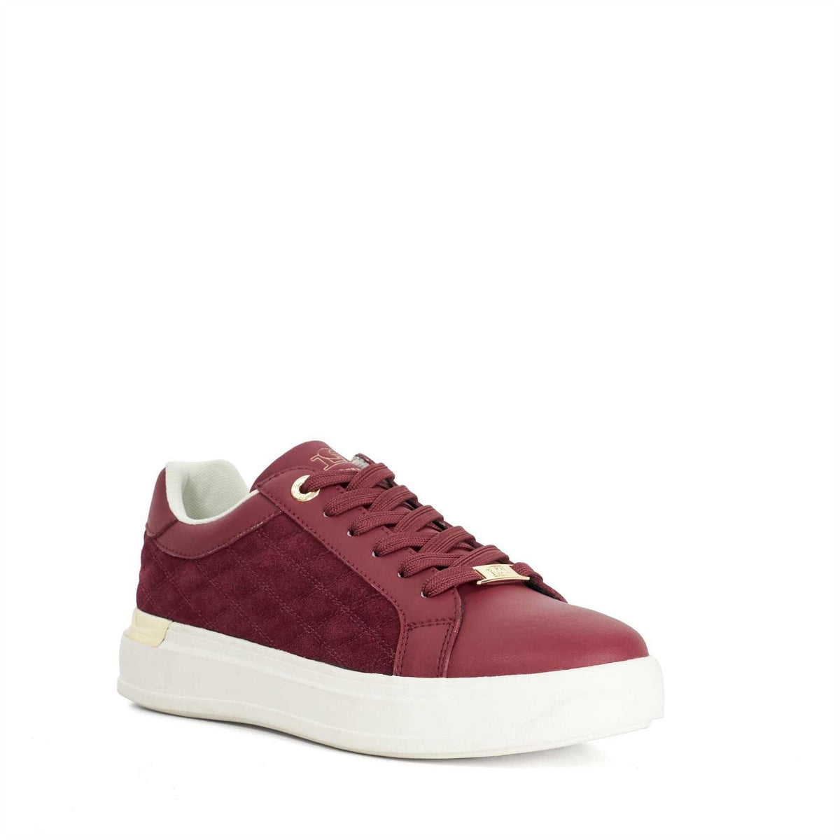 Dune London Elba Textured Lace-Up Platform Trainers