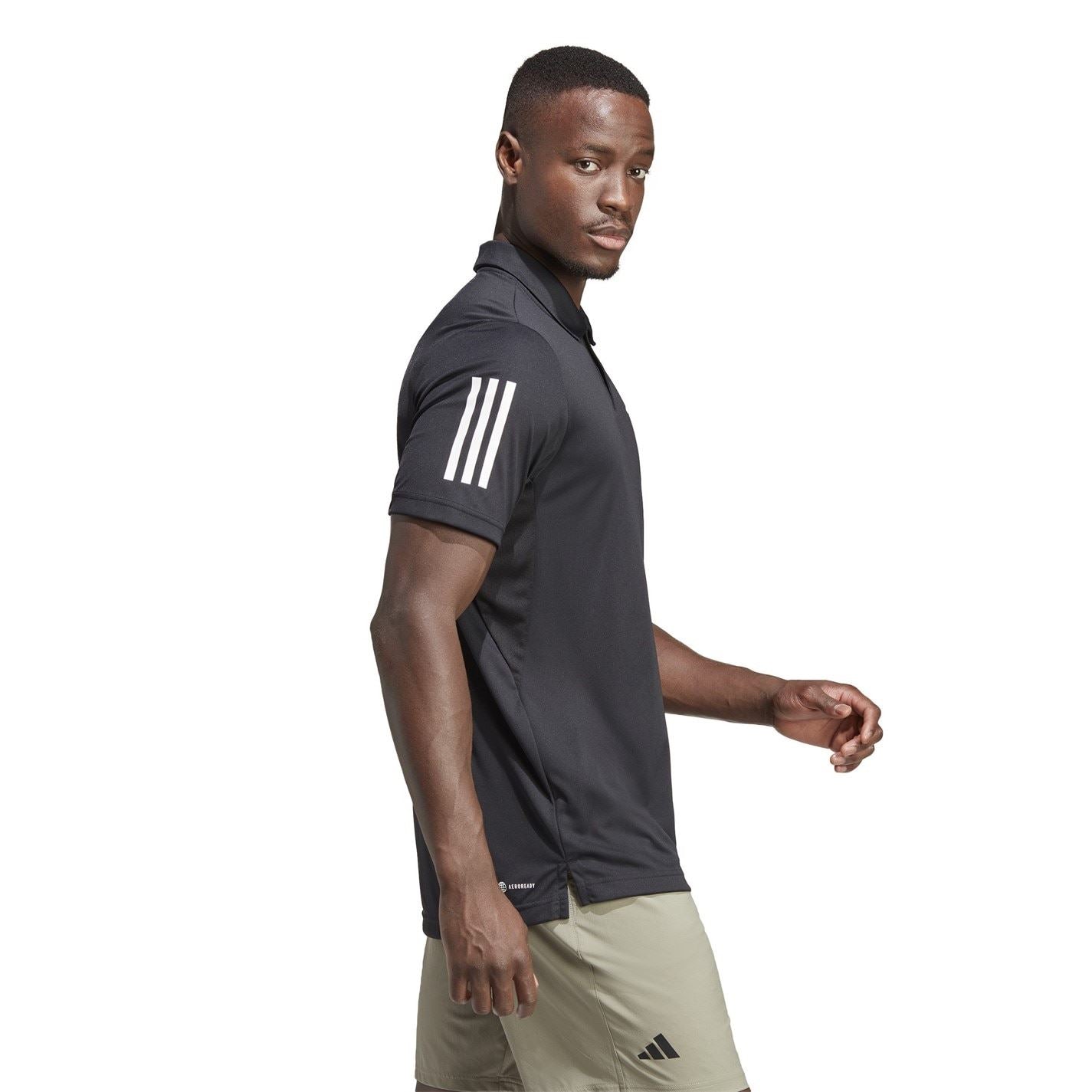 adidas Mens Club 3 Stripe Polo Shirt