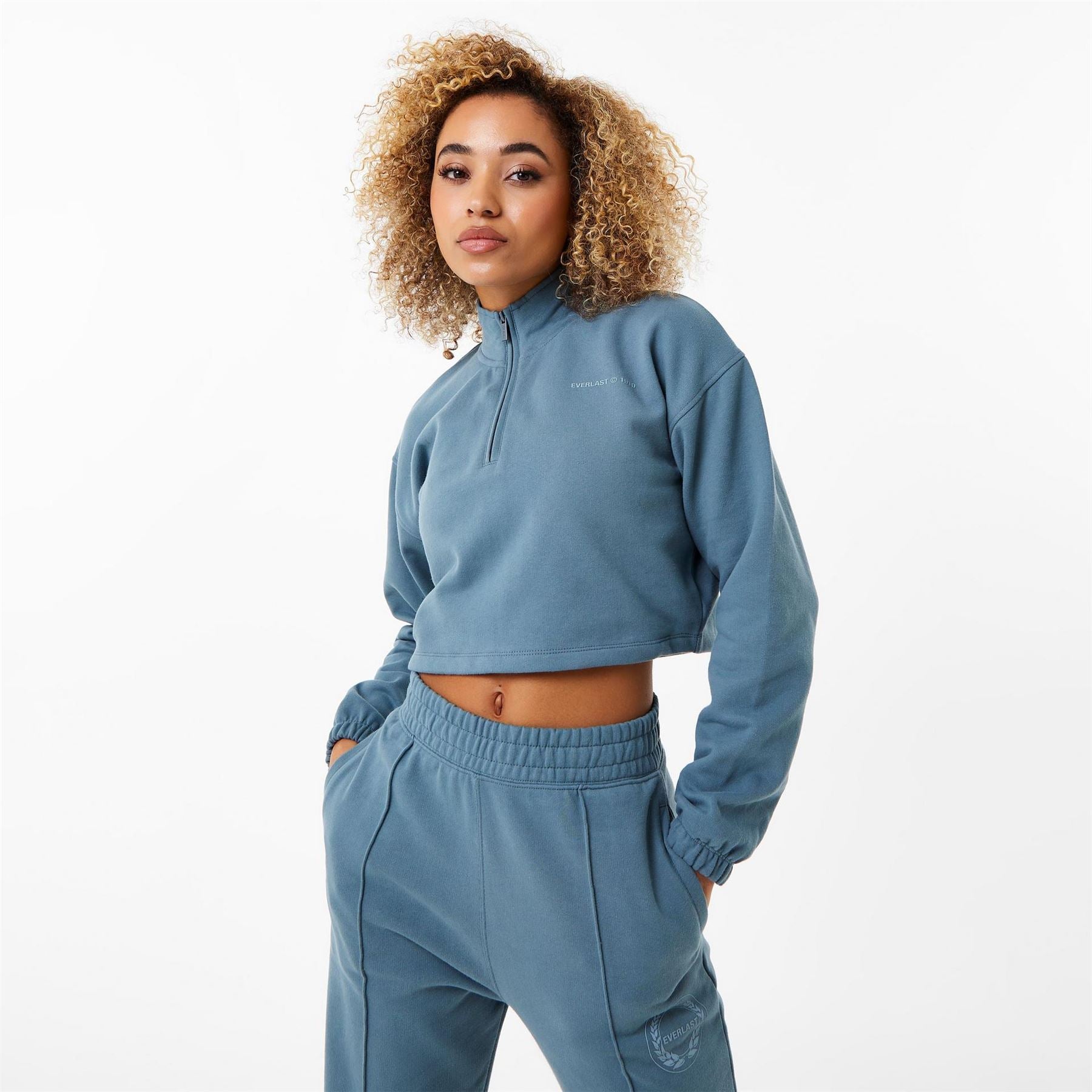 Everlast Womens Quarter Zip Fleece Top