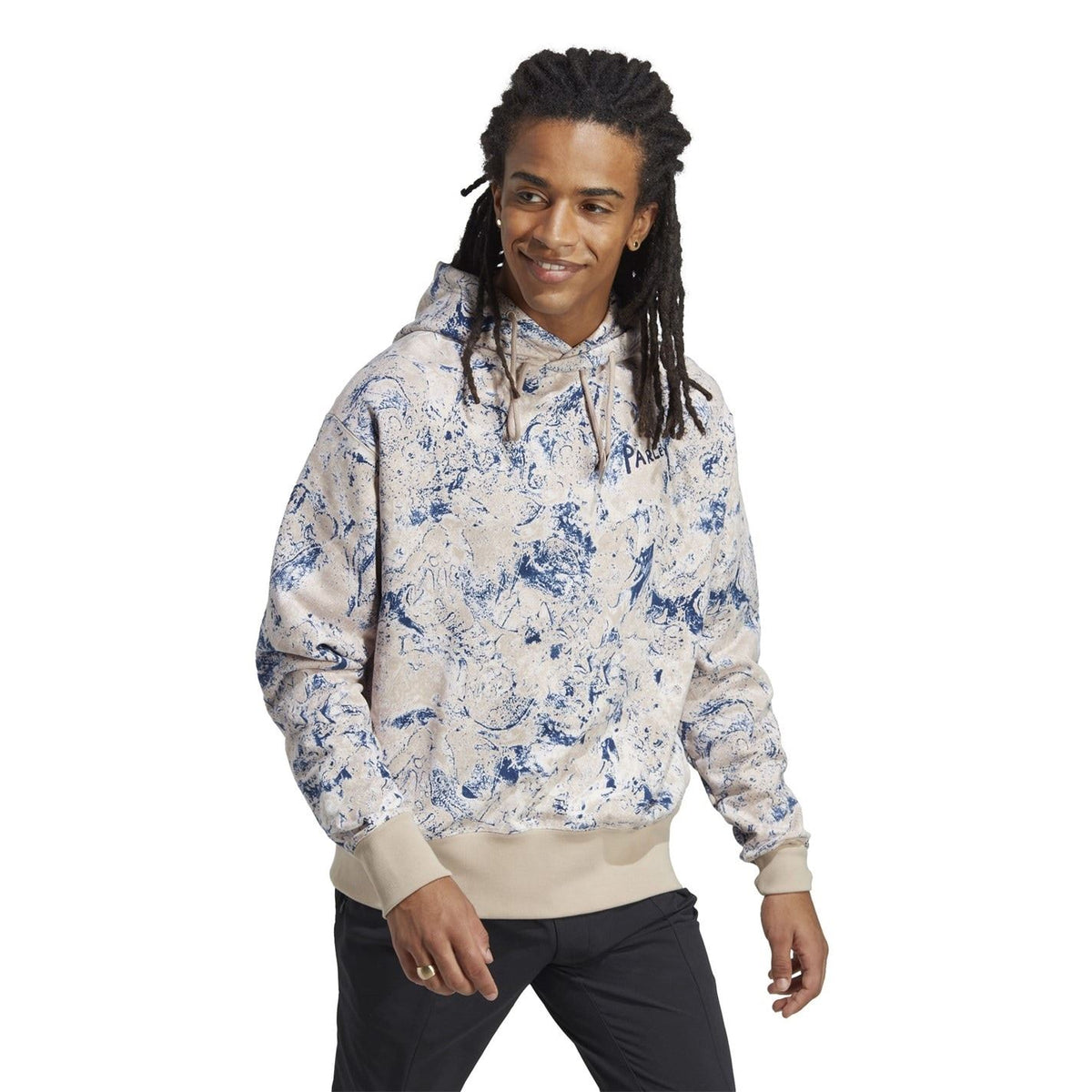 adidas Hooded Relaxed Fit Long Sleeve Sweatshirt