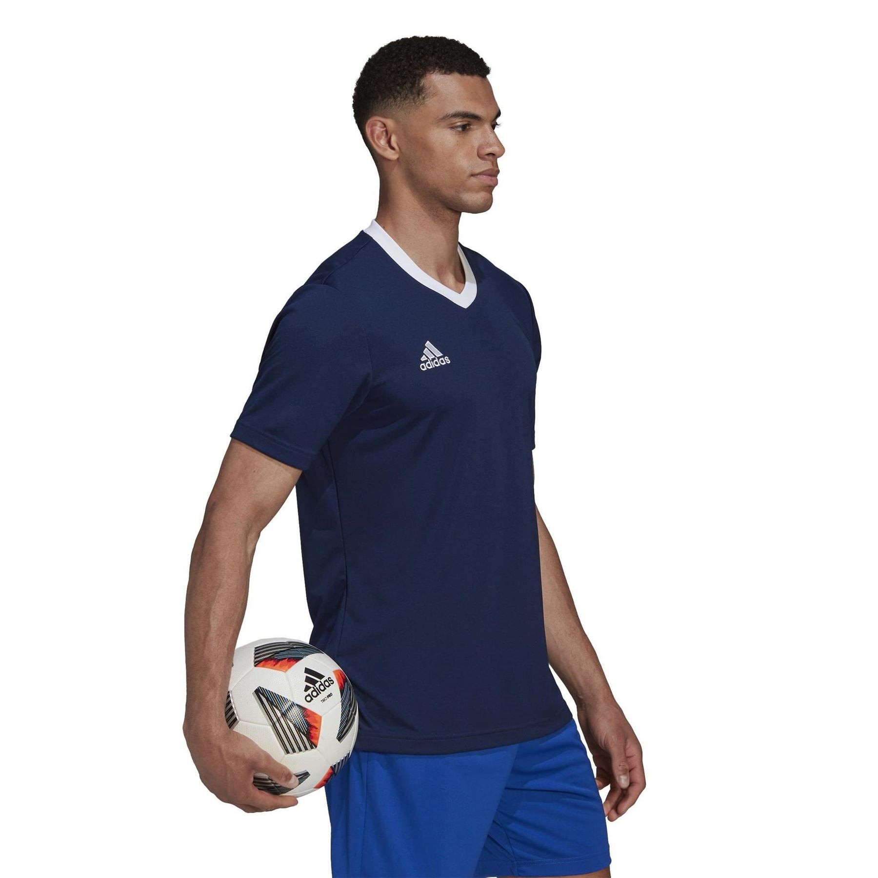 adidas Mens Entrada 22 Short Sleeve Jersey Top