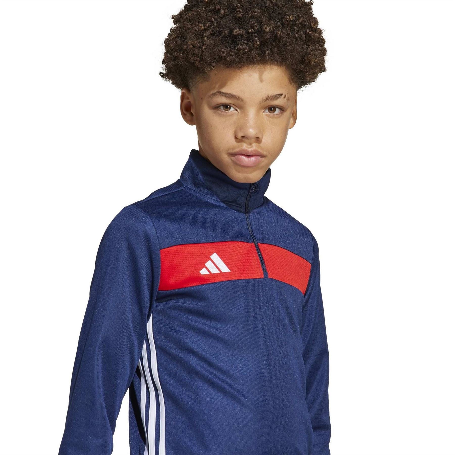adidas Tiro Es Quarter Zip Long Sleeve Tracksuit Top