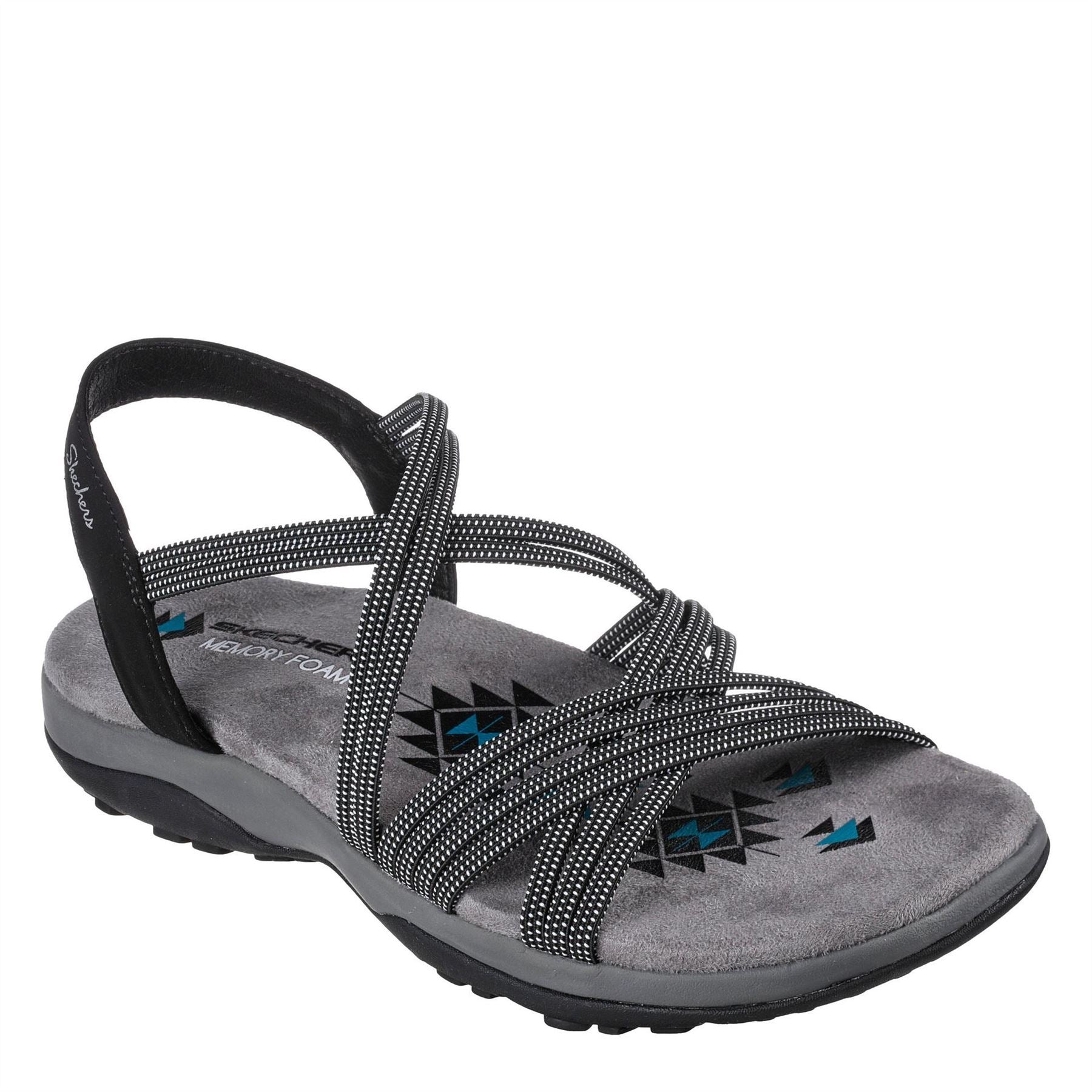 Skechers Womens Reggae Slim   Turn It Up Flat Sandals