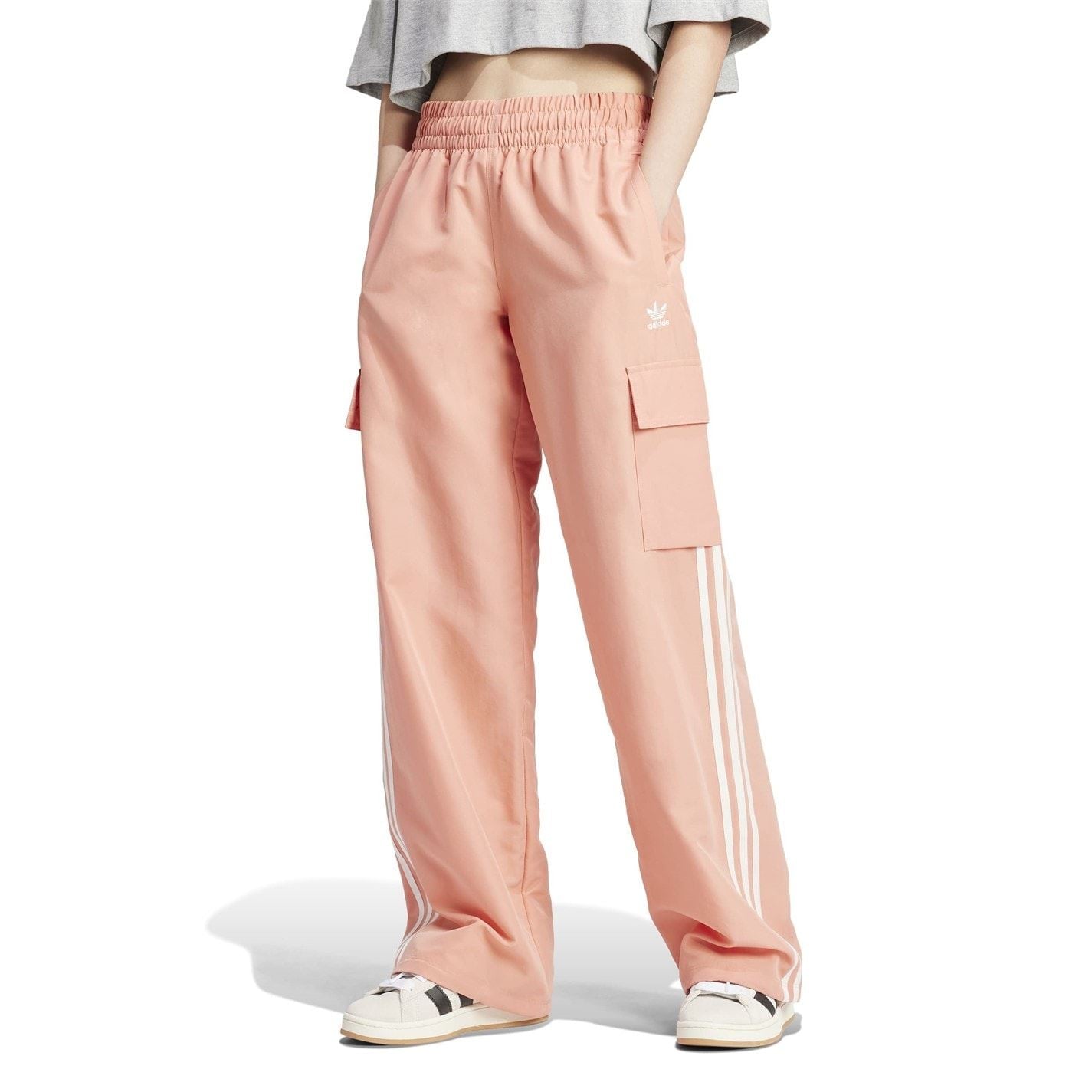 adidas Originals Side Stripes Wide Leg Cargo Pants