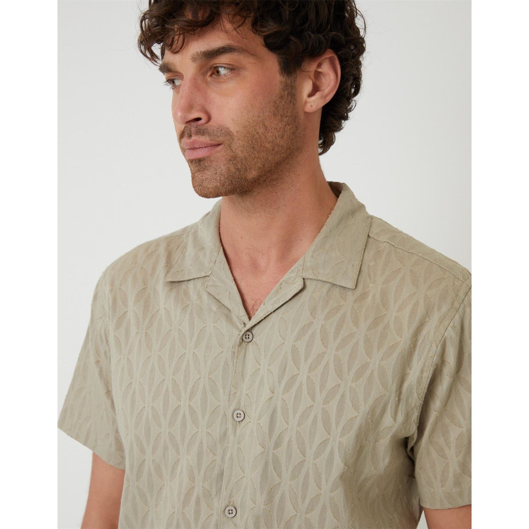 Threadbare Regular Fit Short Sleeve Point Collar Shirt