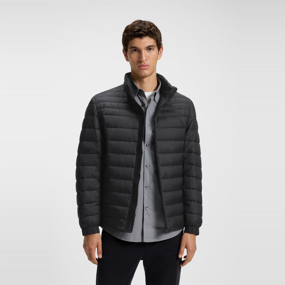 Boss Oden Orange Full Zip Puffer Jacket
