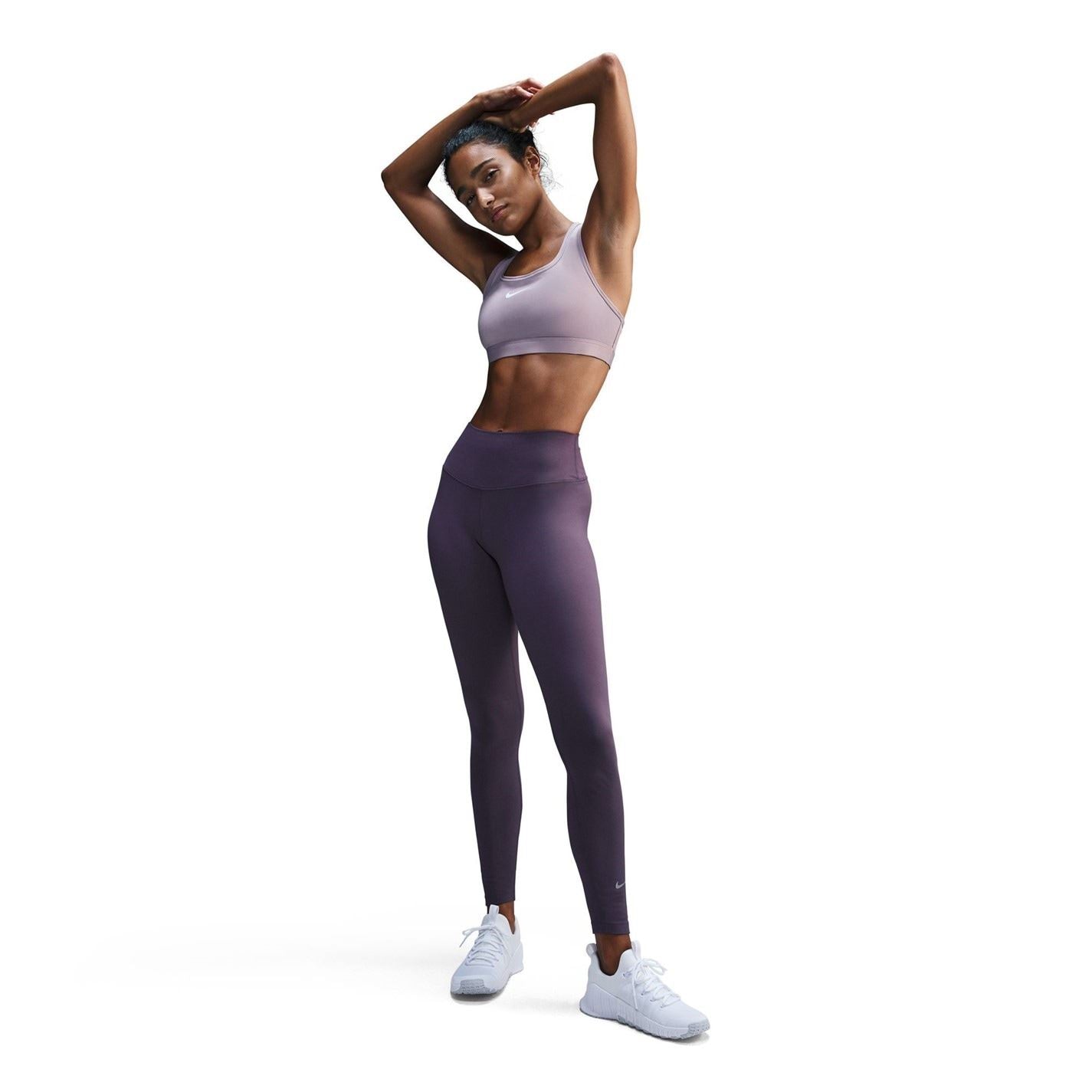 Nike One High Rise Solid Patterned Leggings