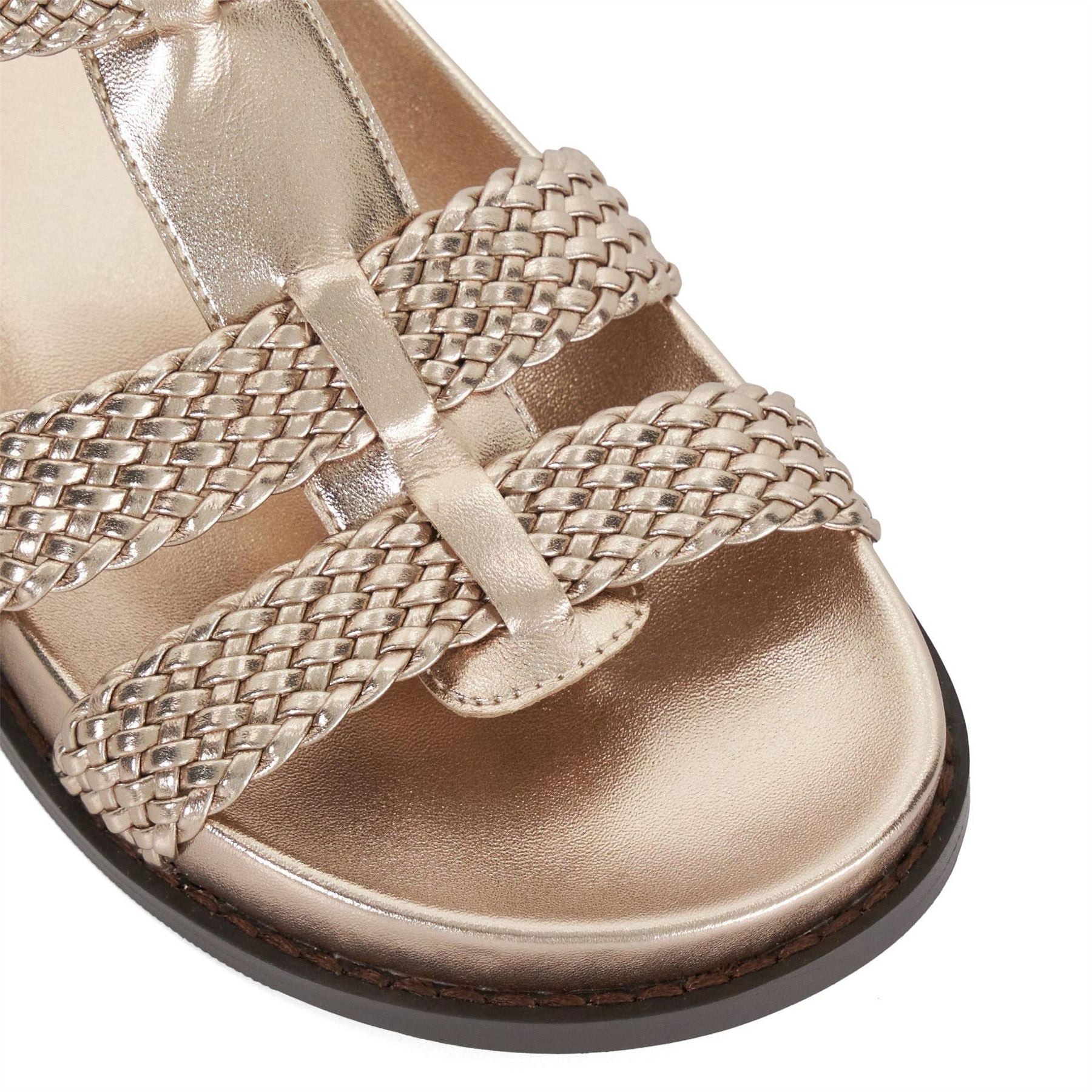 Dune London Lo Looking Open Toe Flat Gladiator Sandals