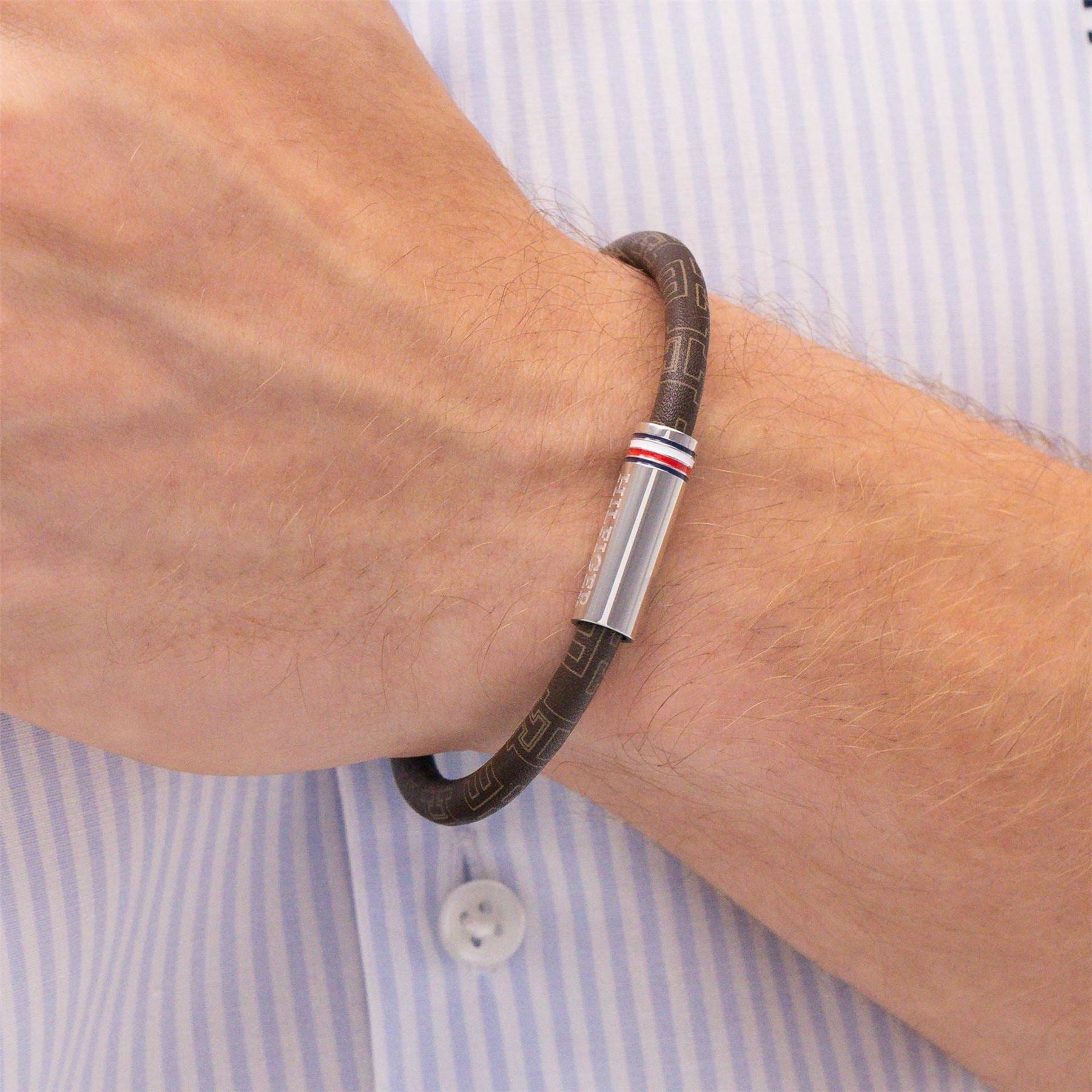 Tommy Hilfiger Hilfiger Men’s Cord Leather Bracelet