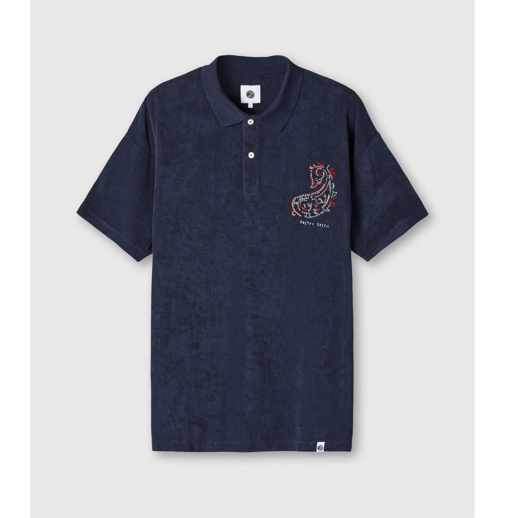 Pretty Green Griggs Towelling Short Sleeve Polo Shirt