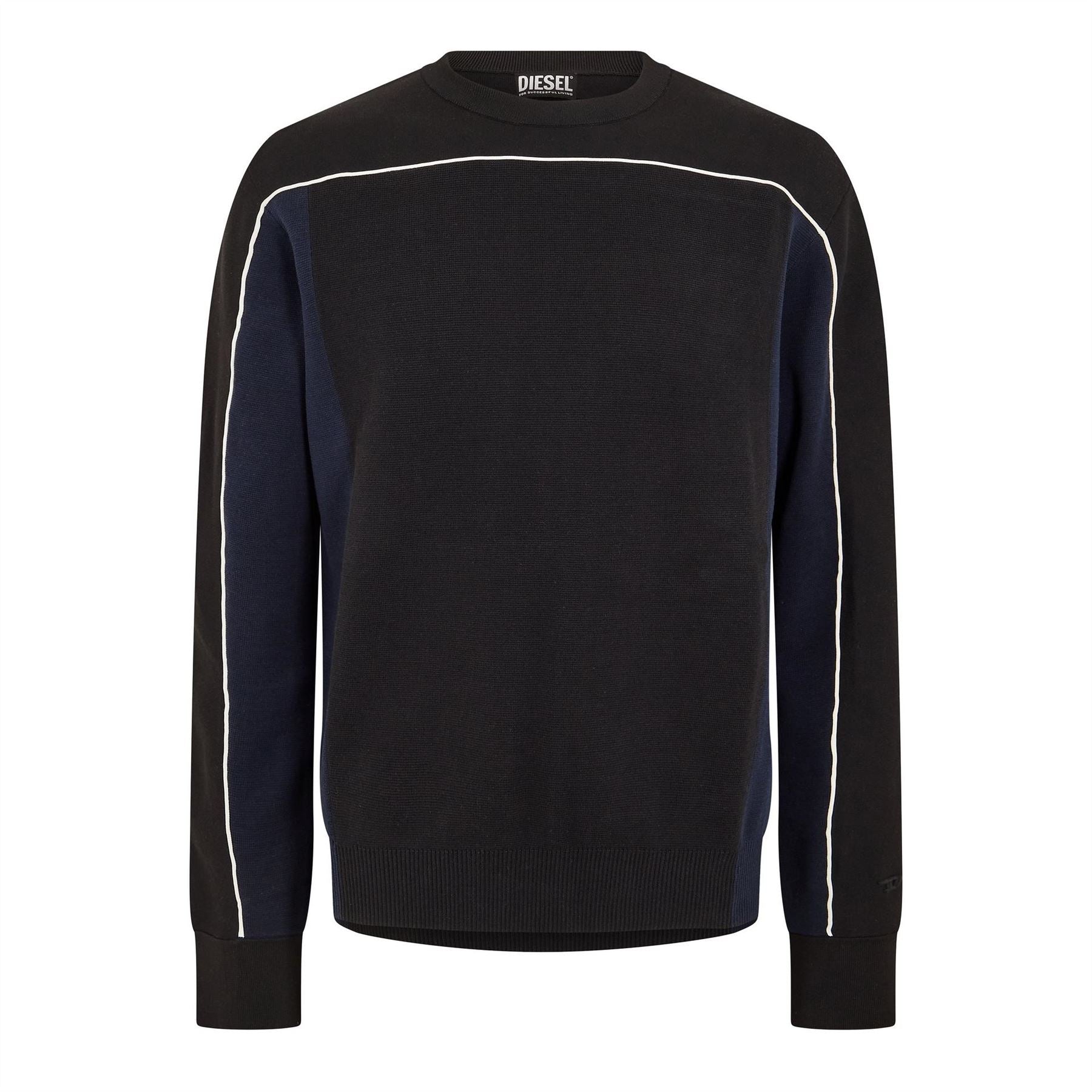 Diesel Wichita Crew Neck Ribbed Collar Long Sleeve Sweatshirt