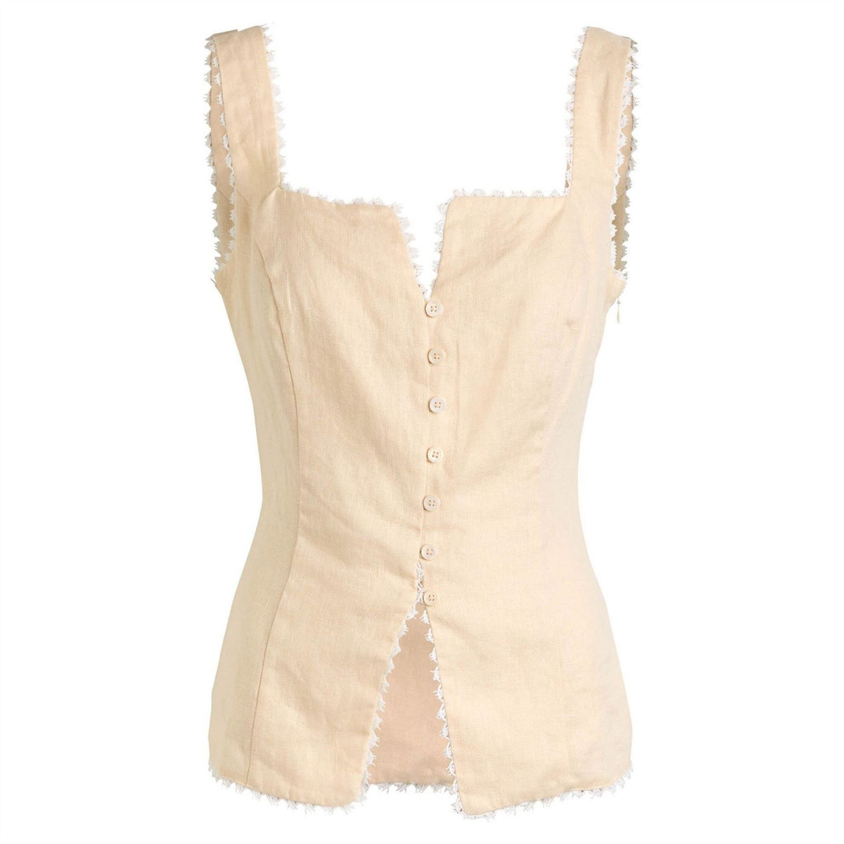 Reformation Viola Linen Top
